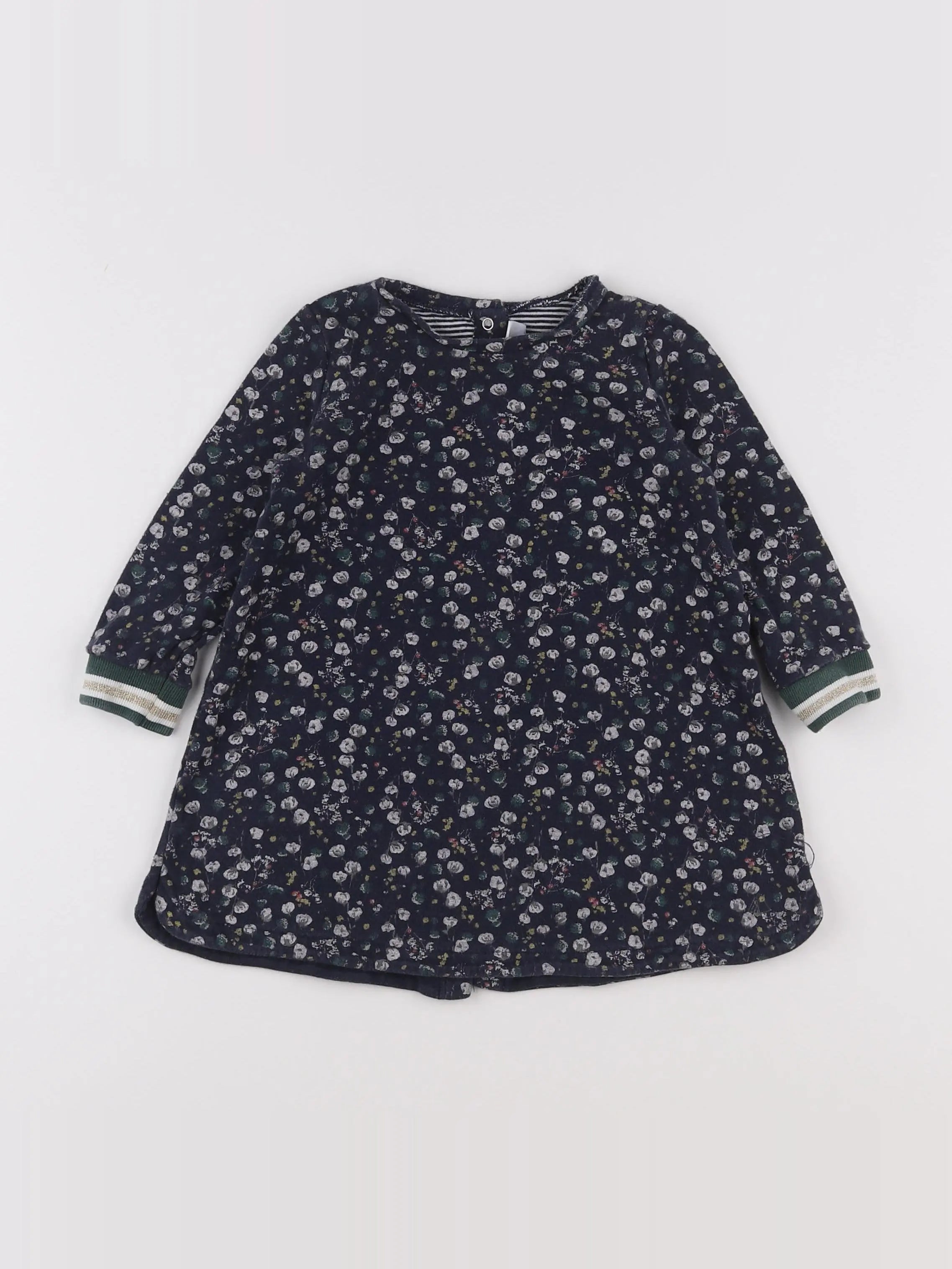 Petit Bateau - robe bleu - 18 mois