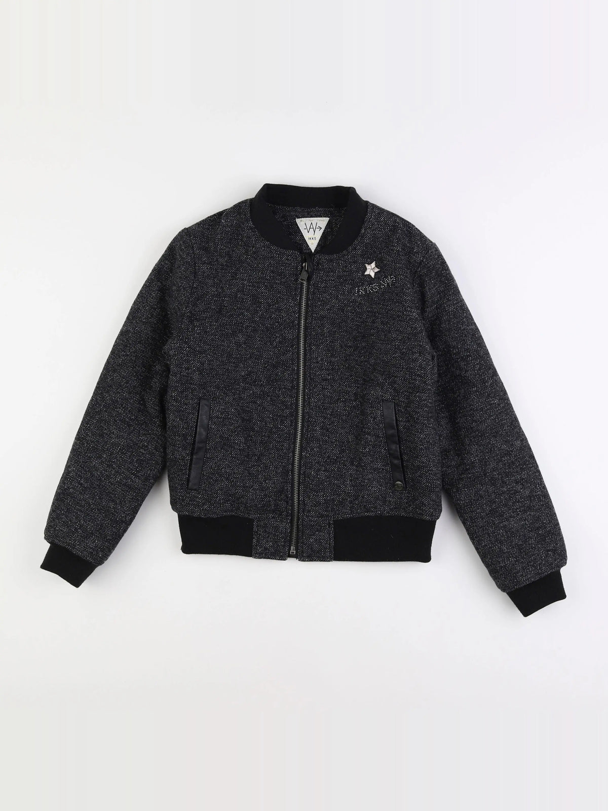 IKKS - veste imprimé au dos gris - 10 ans