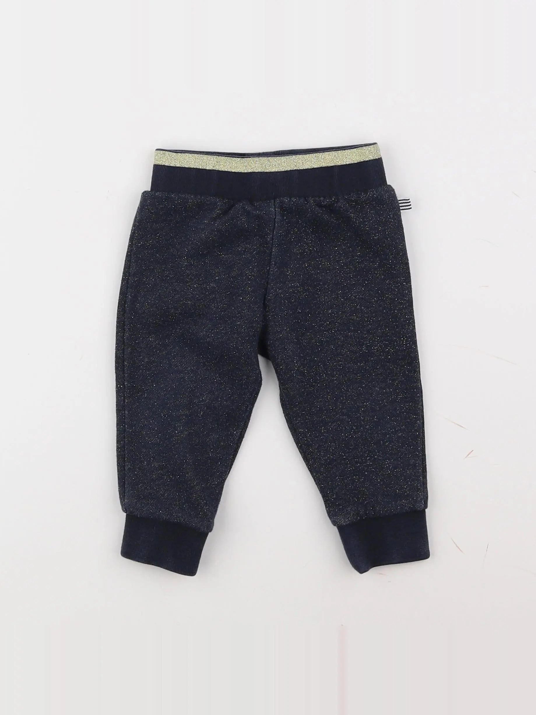 Petit Bateau - jogging bleu, or - 12 mois