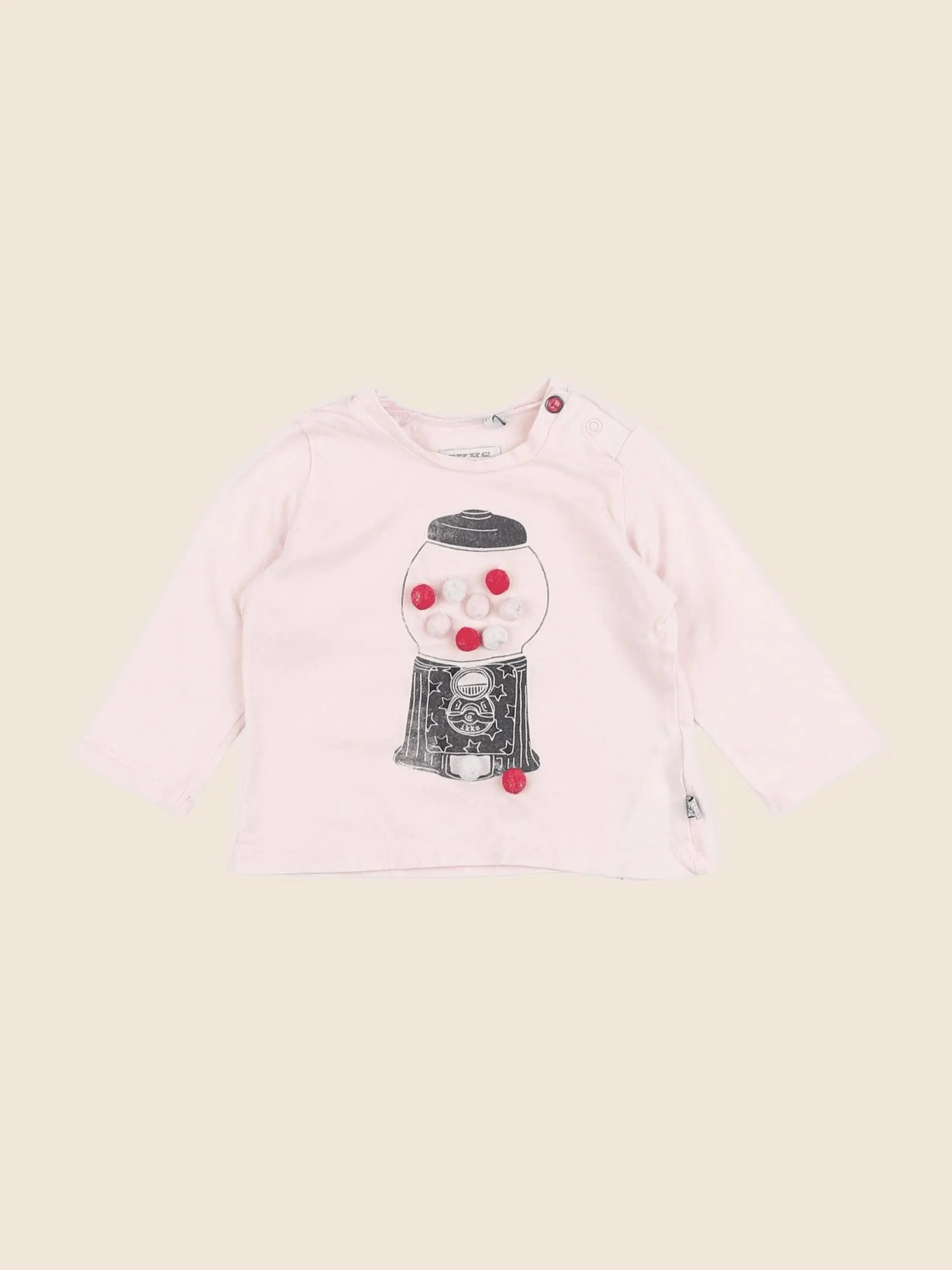 IKKS - tee-shirt rose - 6 mois