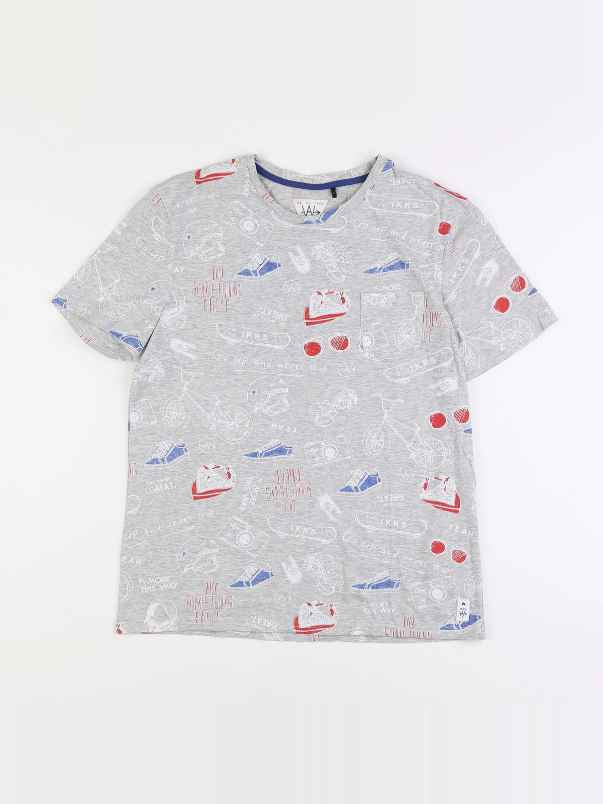 IKKS - tee-shirt gris - 14 ans