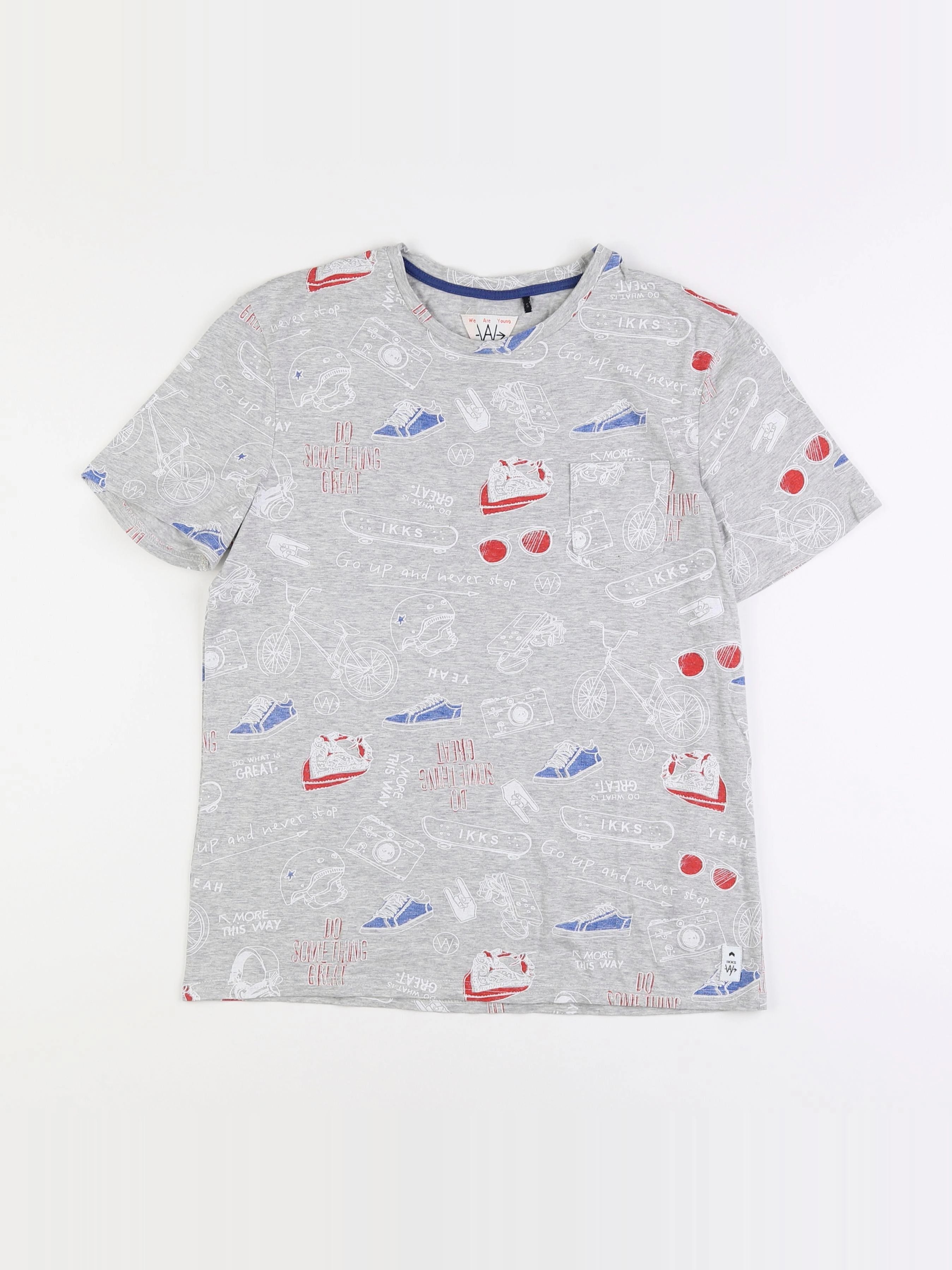 IKKS - tee-shirt gris - 14 ans