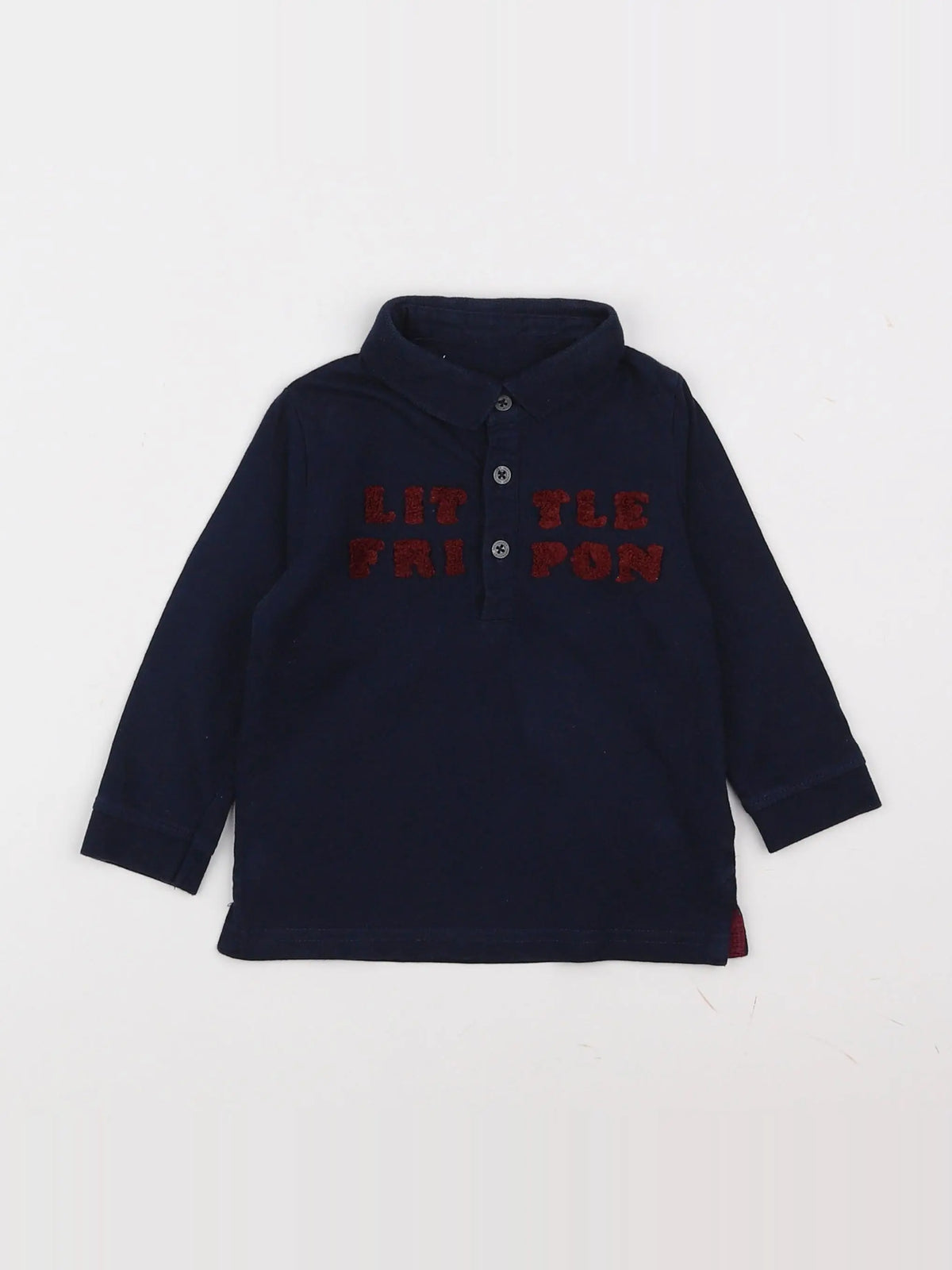 Vertbaudet - polo bleu - 12 mois