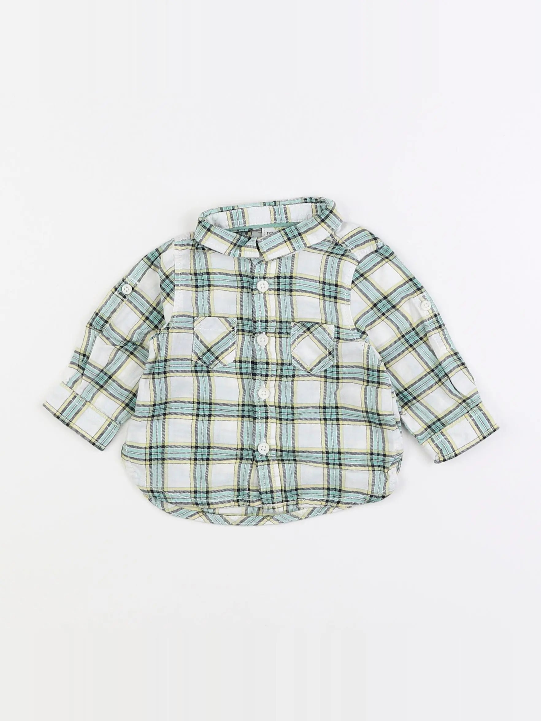 Tape à l'oeil - chemise vert - 3 mois