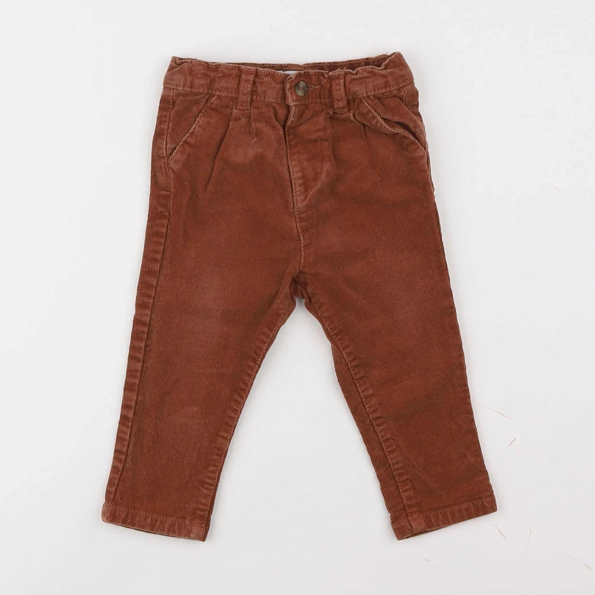 Vertbaudet - pantalon marron - 12 mois