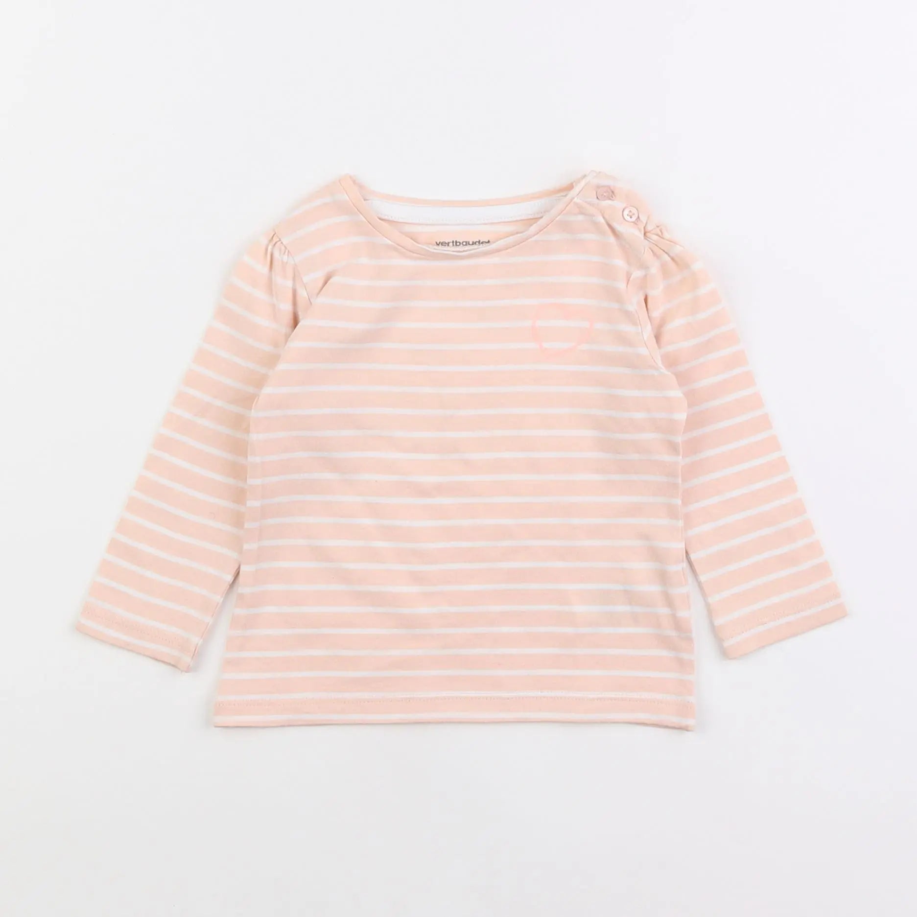 Vertbaudet - tee-shirt rose - 9 mois
