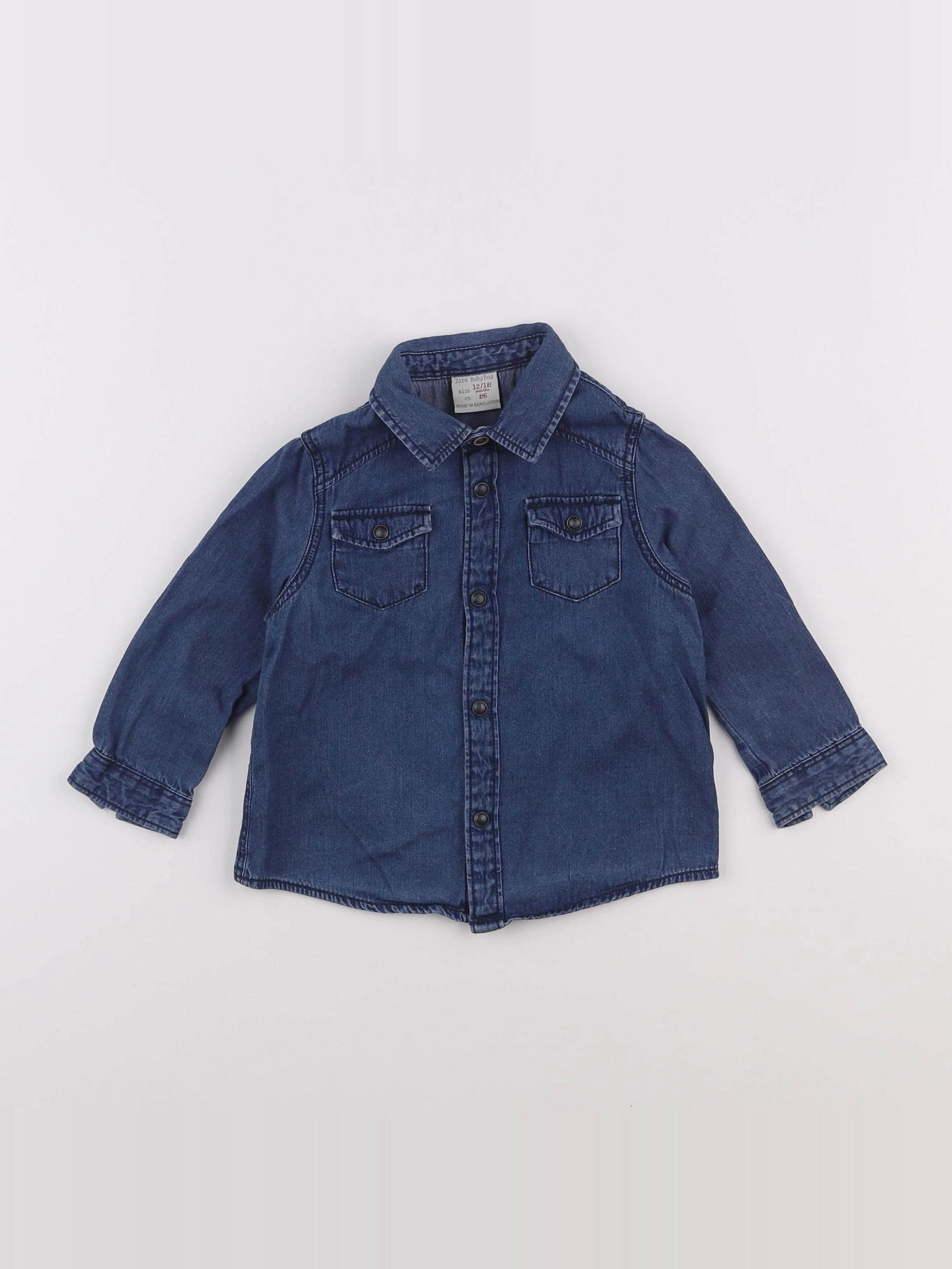 Zara - chemise bleu - 12/18 mois