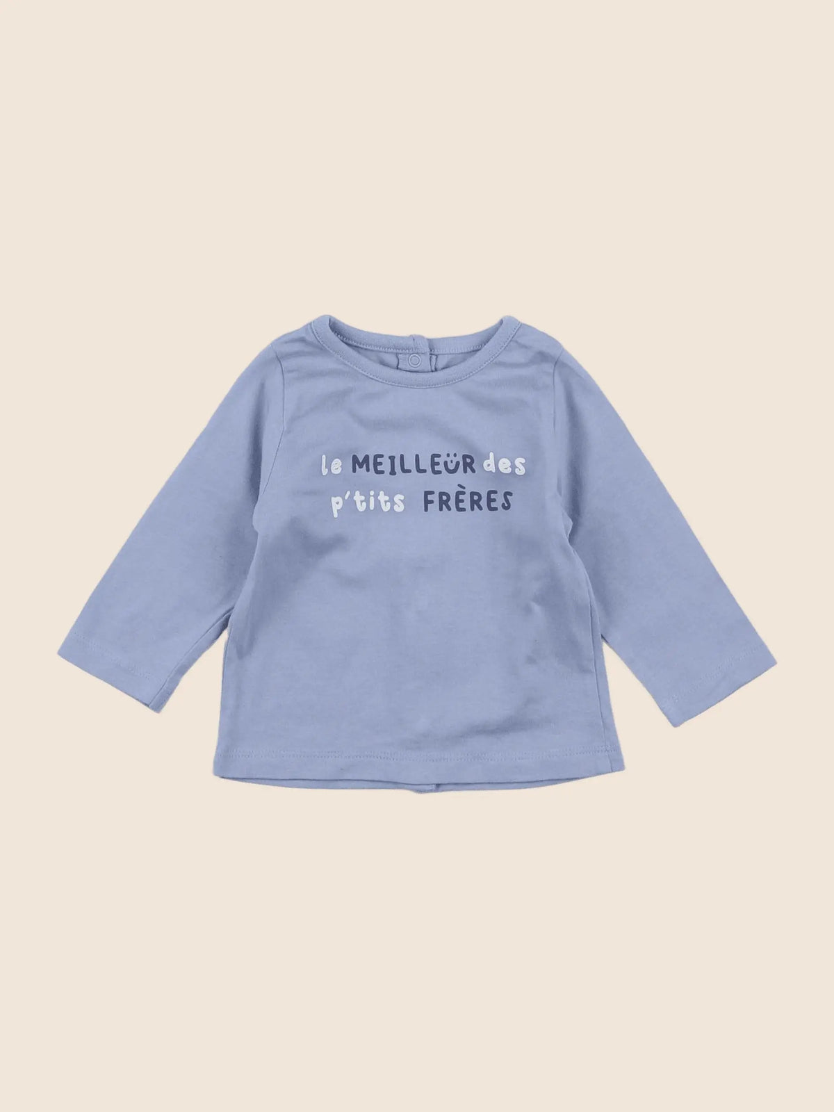 Vertbaudet - tee-shirt bleu - 3 mois