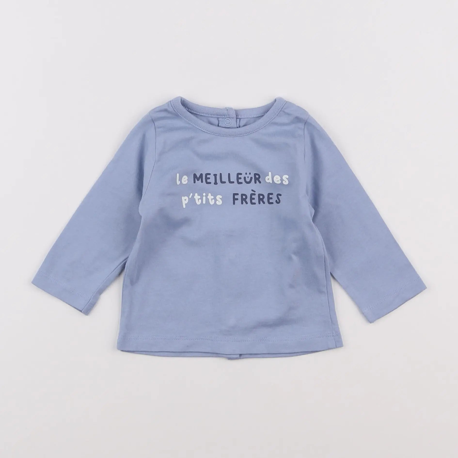 Vertbaudet - tee-shirt bleu - 3 mois