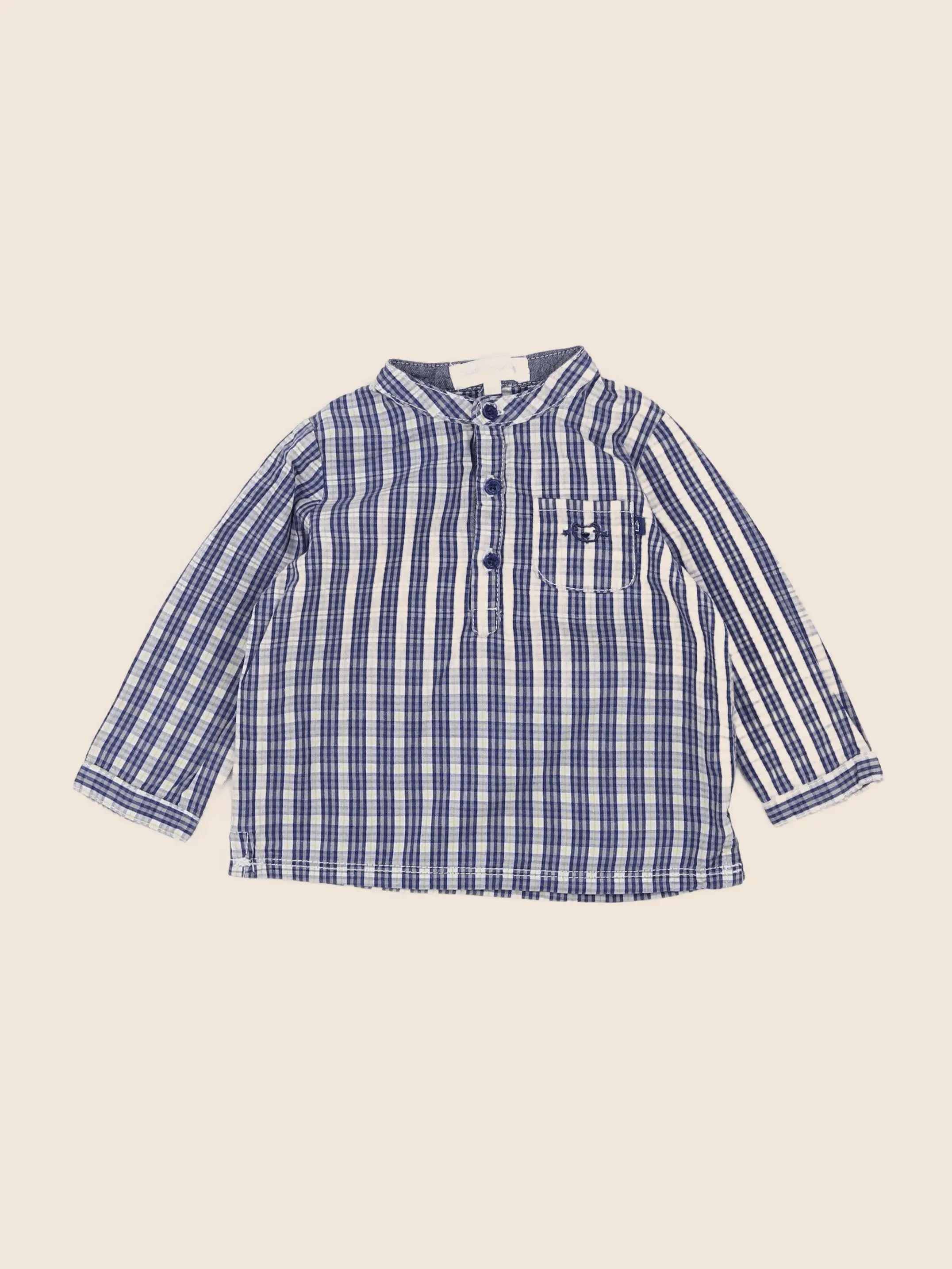 Cadet Rousselle - chemise bleu - 12 mois