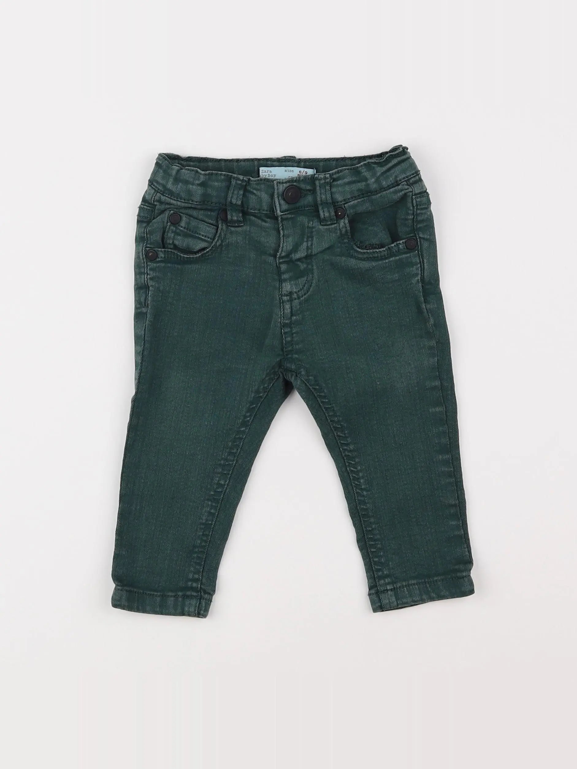 Zara - jean vert - 6/9 mois