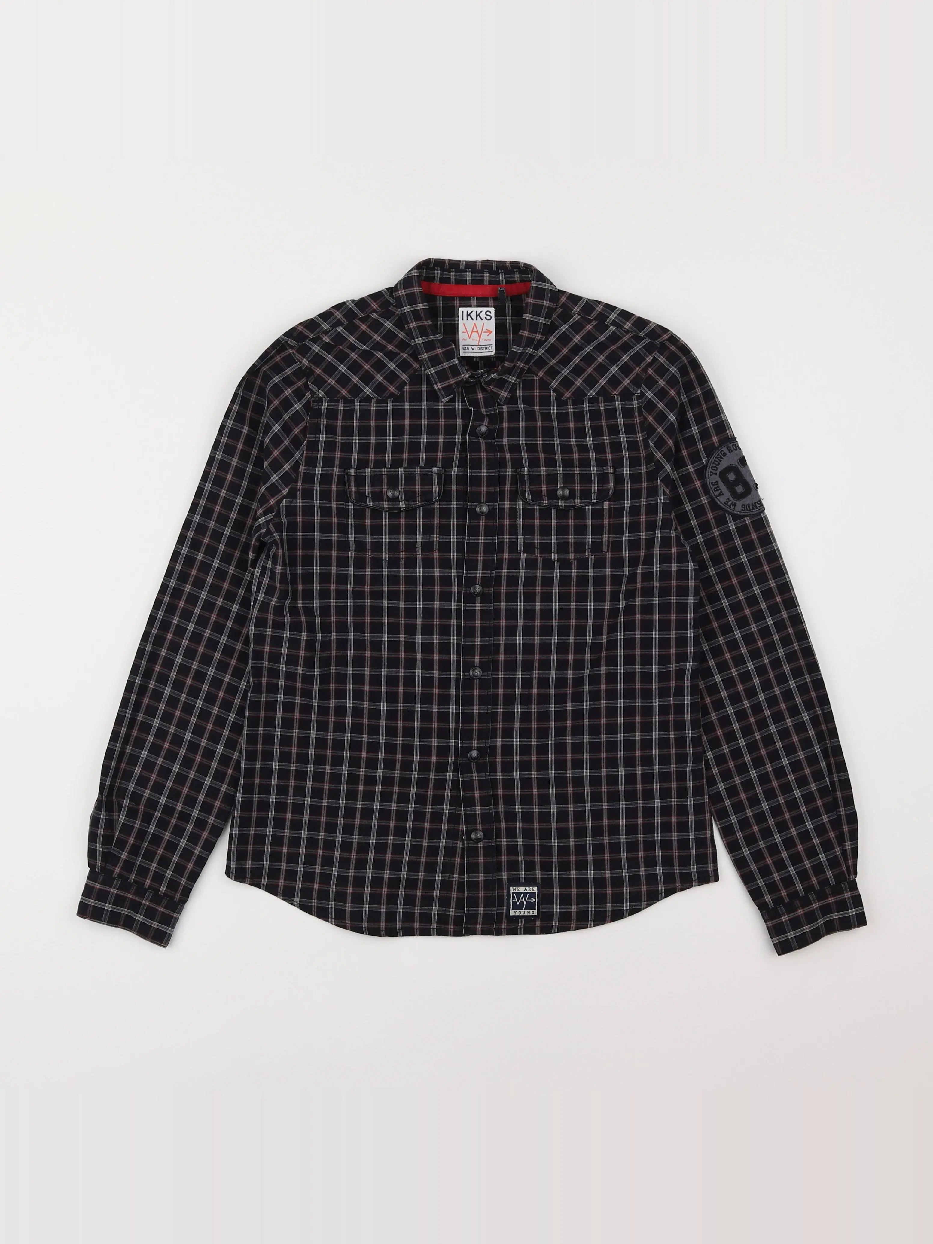 IKKS - chemise noir - 10 ans