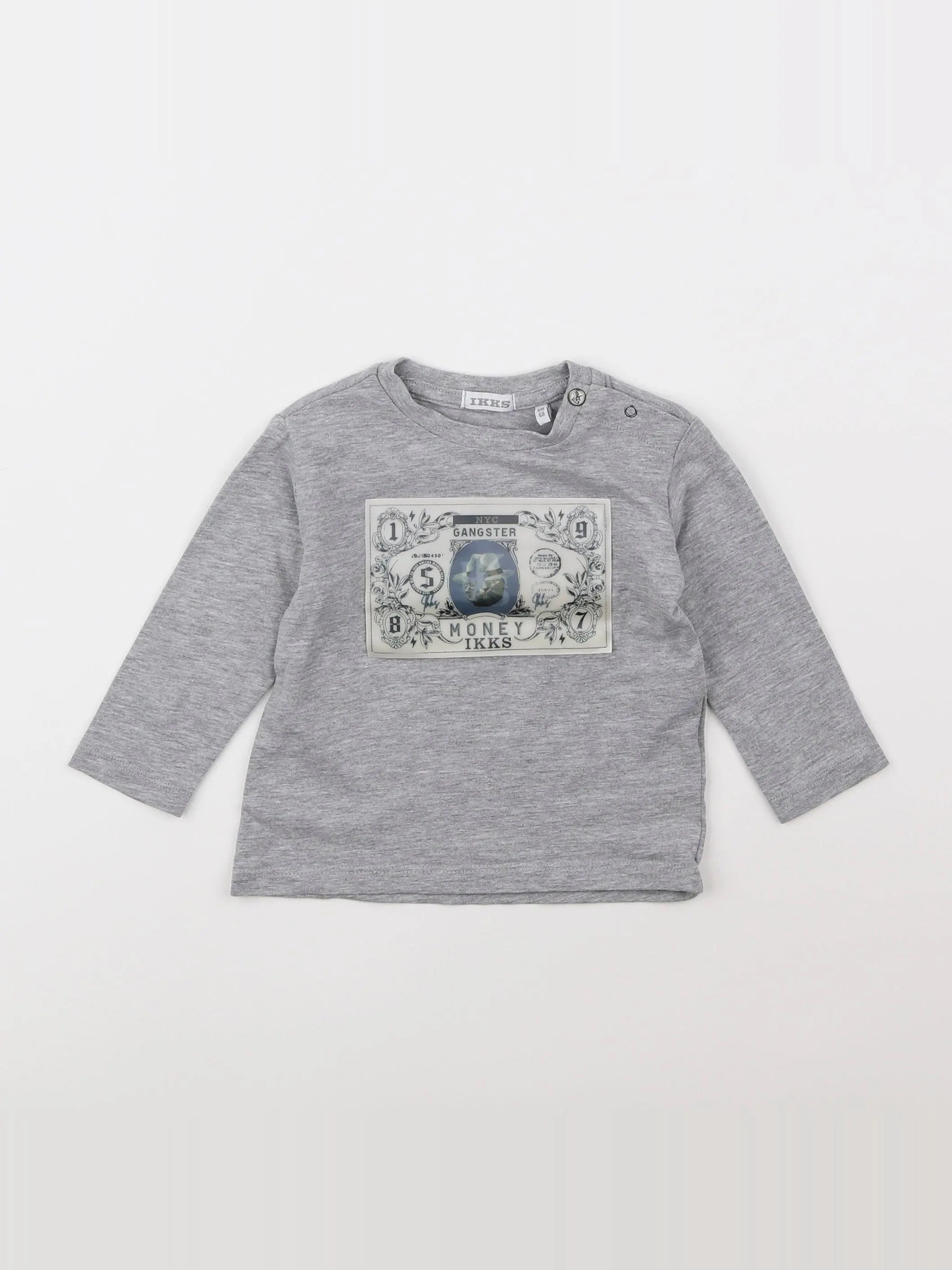 IKKS - tee-shirt gris - 6 mois