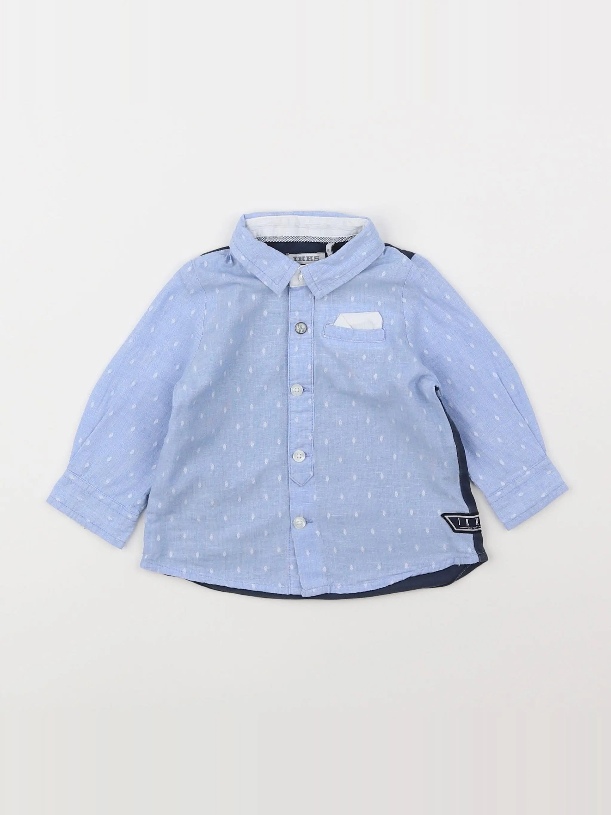 IKKS - chemise bleu - 6 mois