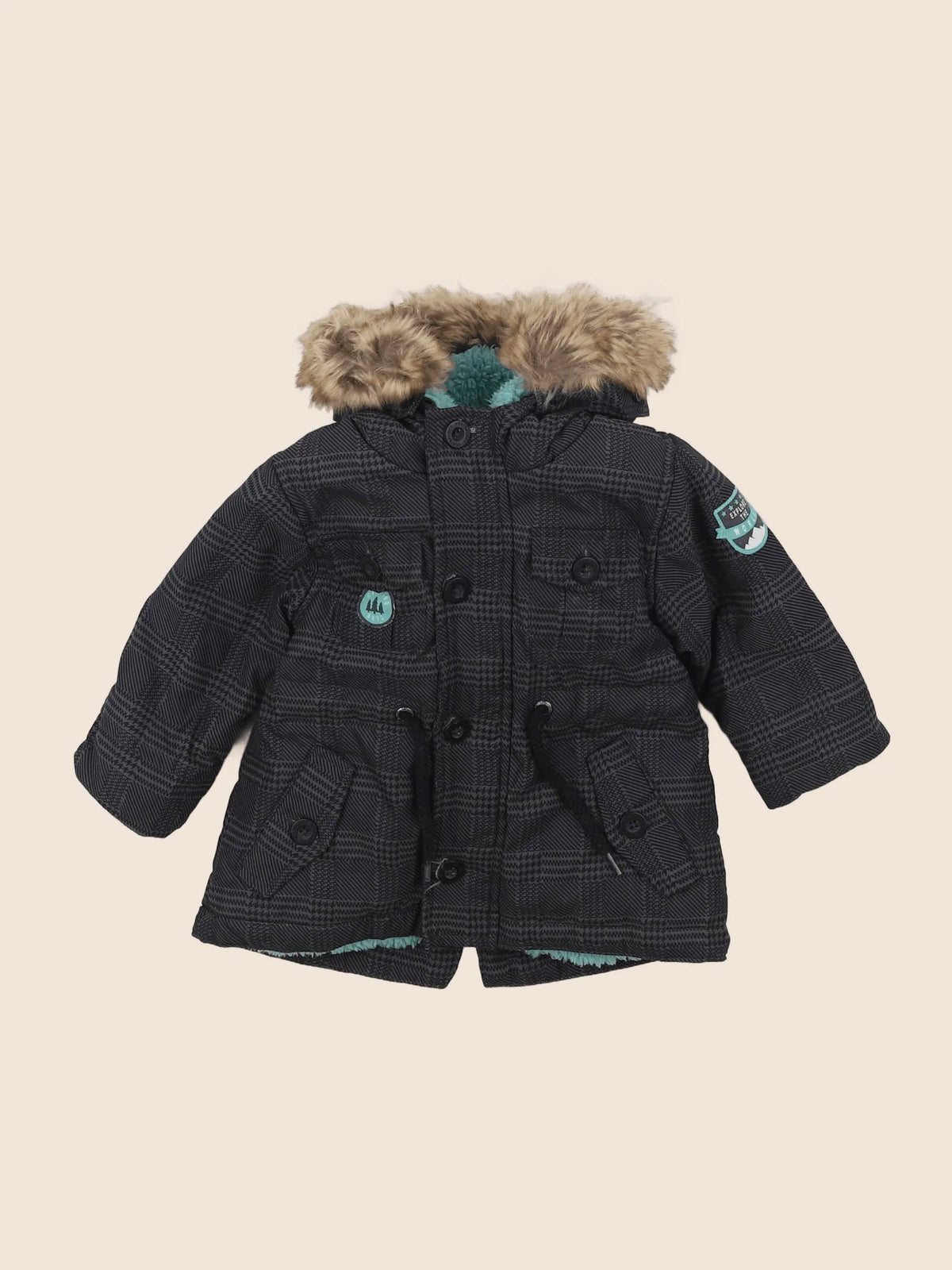 Vertbaudet - parka gris - 6 mois