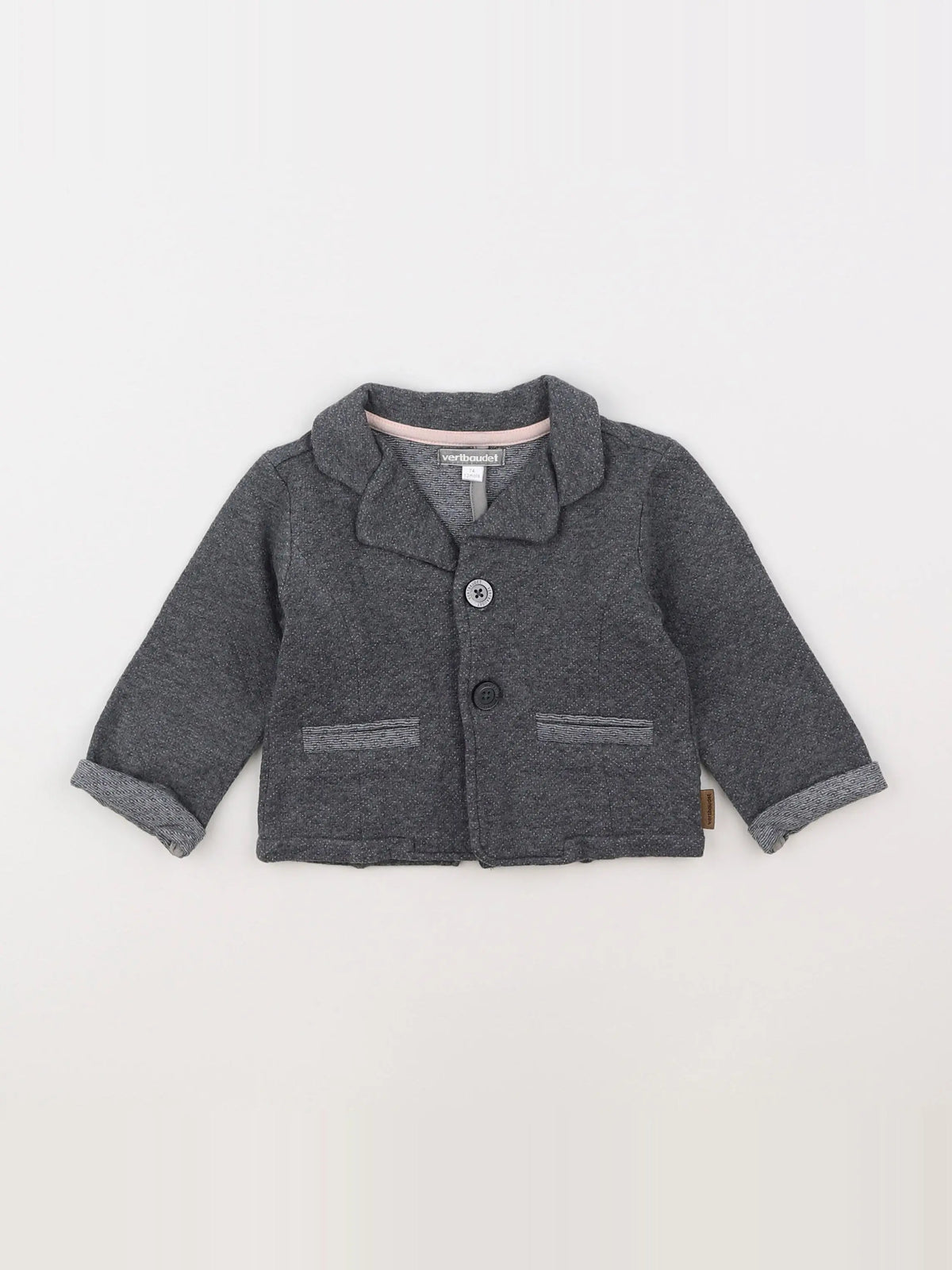 Vertbaudet - veste gris - 6 mois