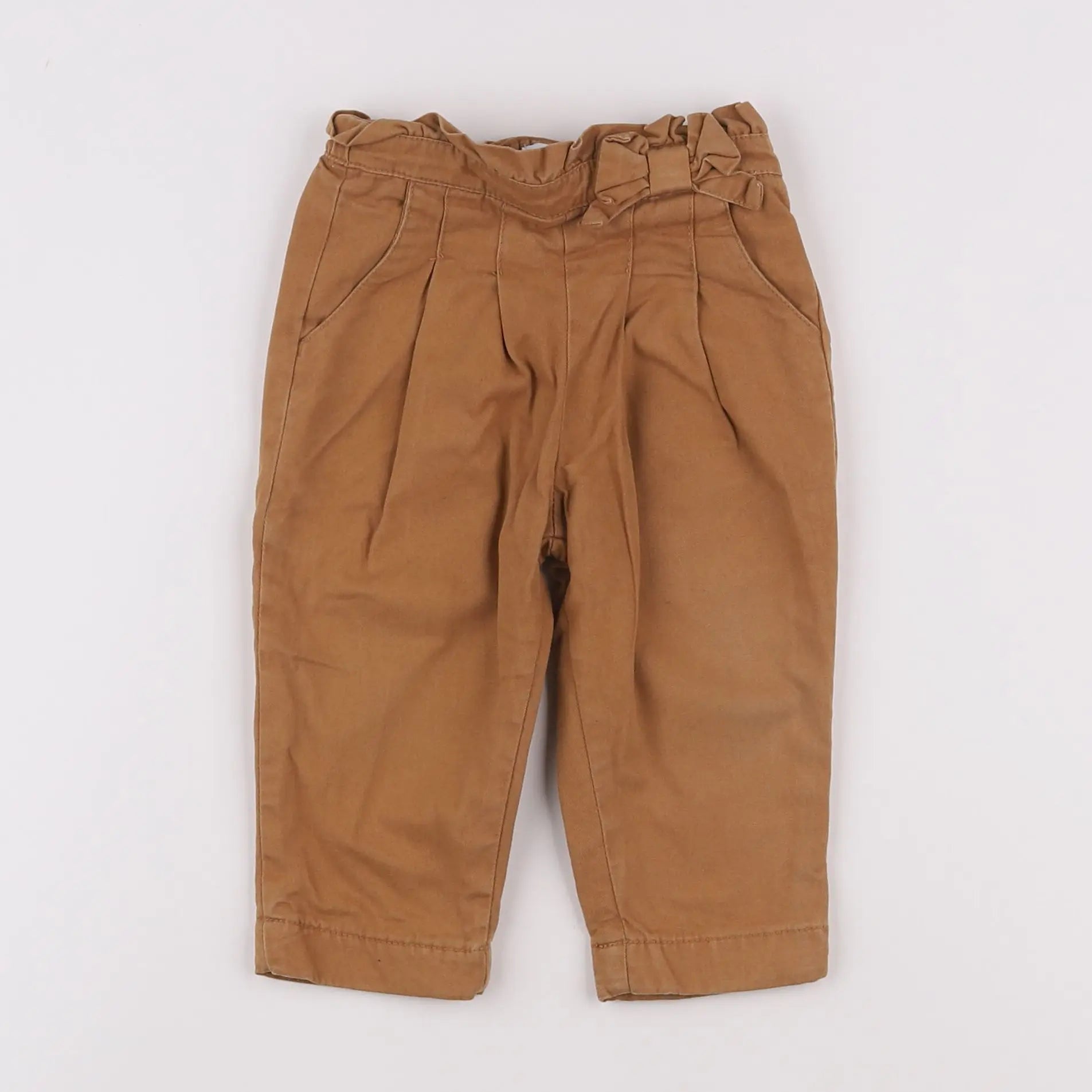 Vertbaudet - pantalon jaune - 12 mois