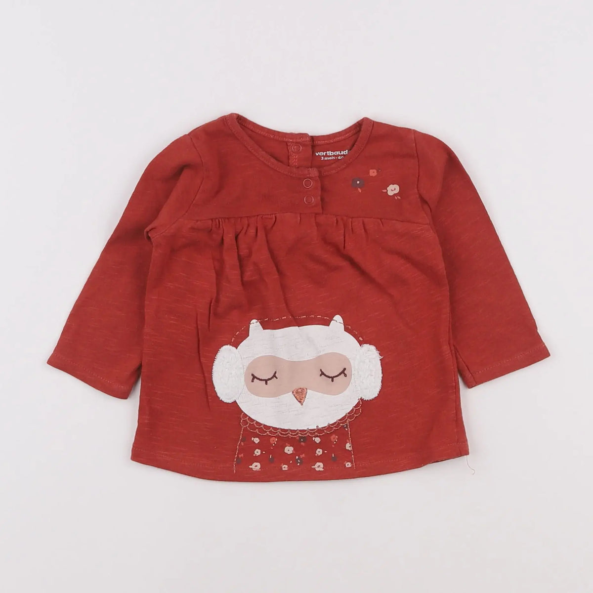 Vertbaudet - tee-shirt orange - 3 mois
