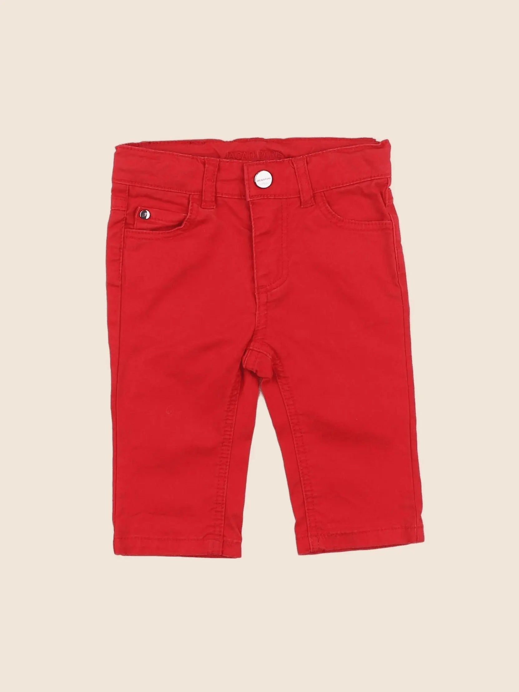 Jacadi - jean rouge - 6 mois
