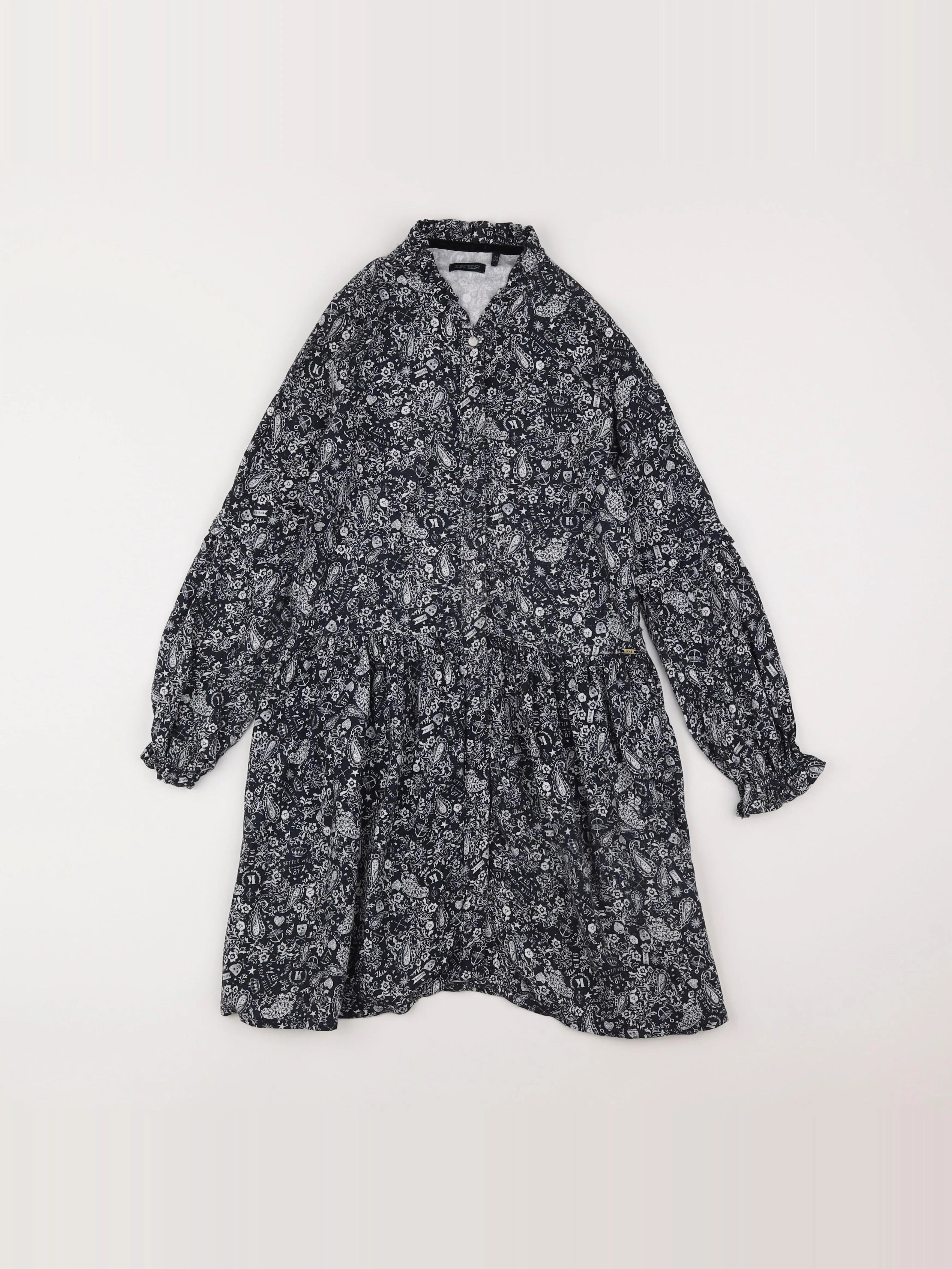 IKKS - robe noir - 8 ans