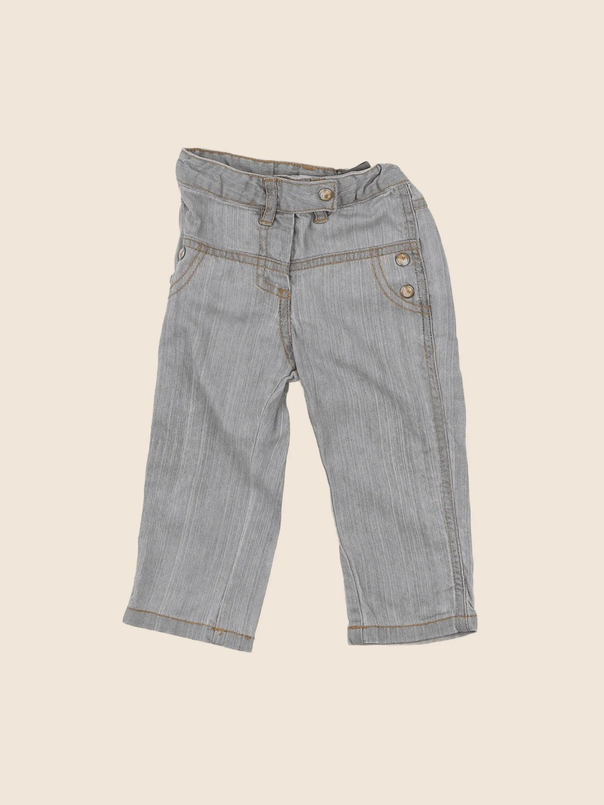 Vertbaudet - pantalon gris - 12 mois