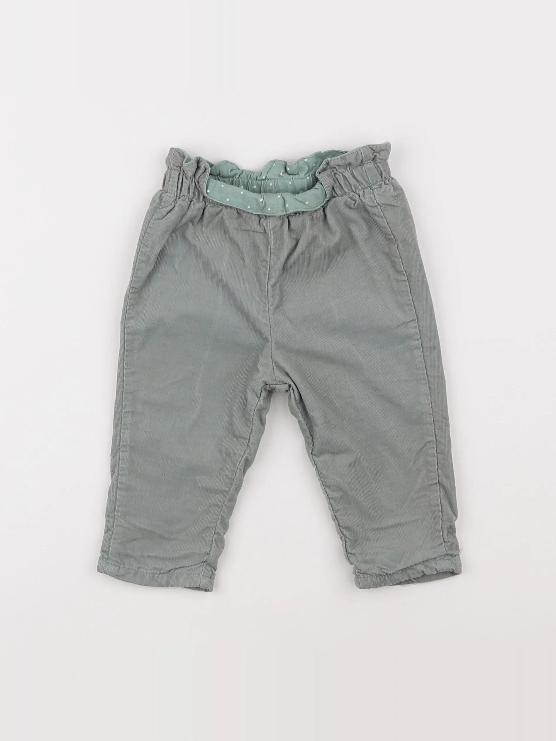 H&M - pantalon vert - 3/6 mois
