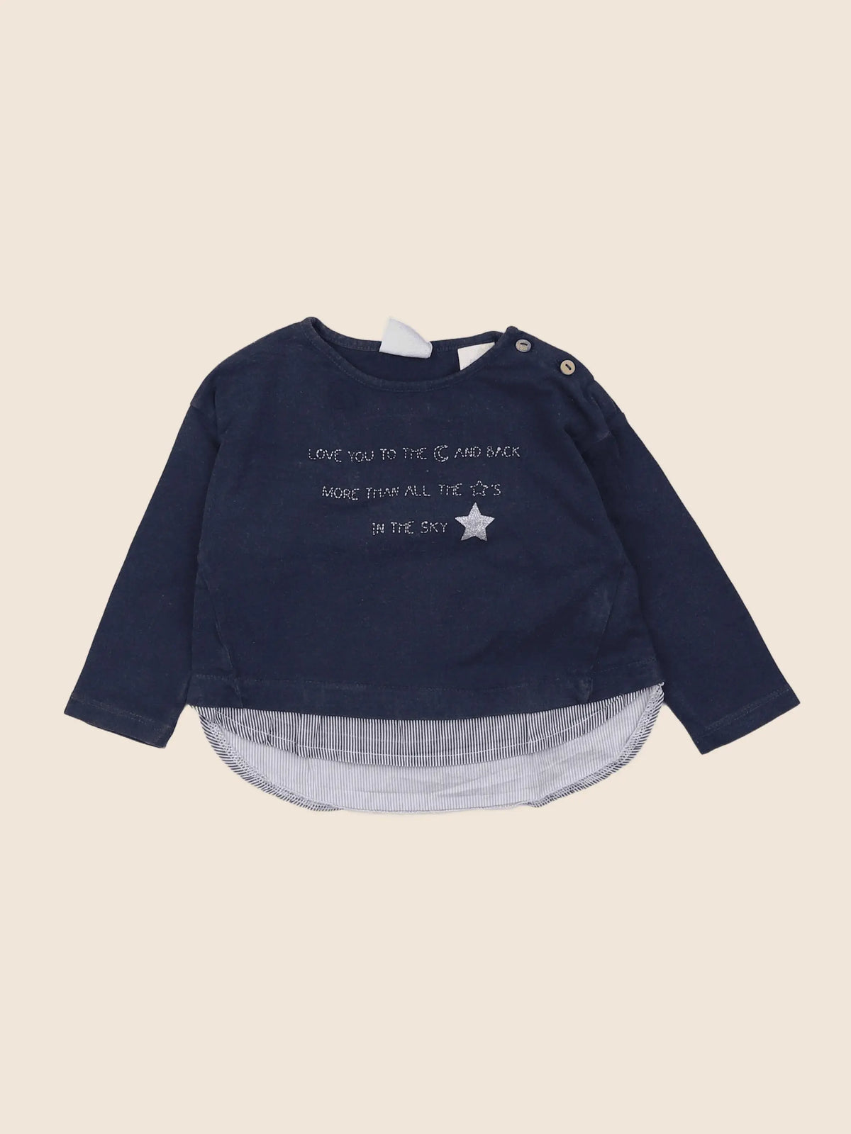 Zara - tee-shirt bleu - 9/12 mois
