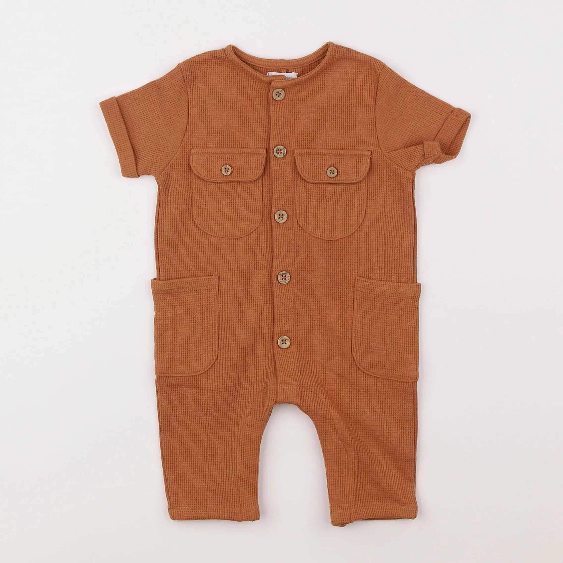 Vertbaudet - combinaison marron - 6 mois