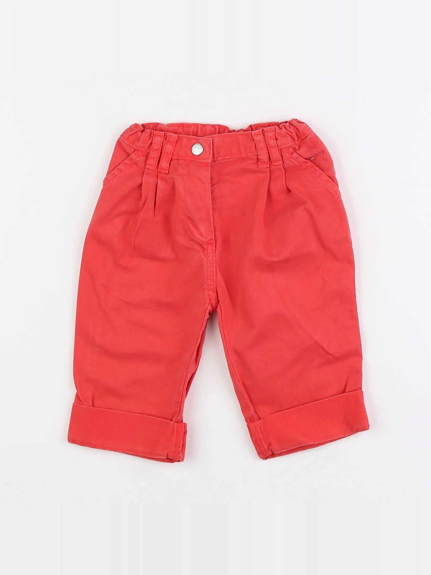 Petit Bateau - short rouge - 6 mois