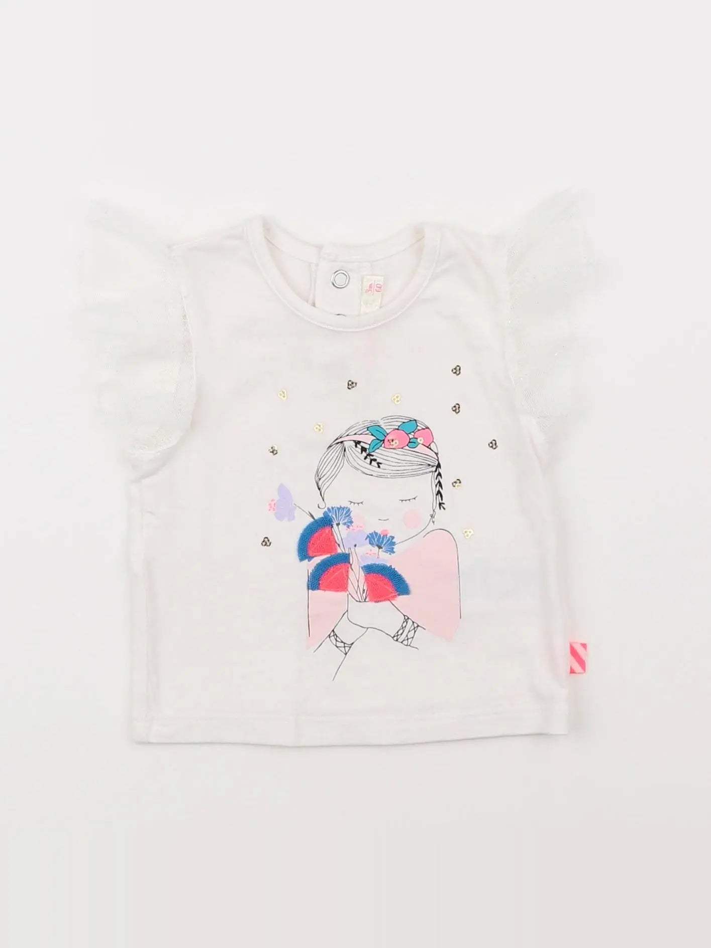 Billie Blush - tee-shirt blanc - 3 mois