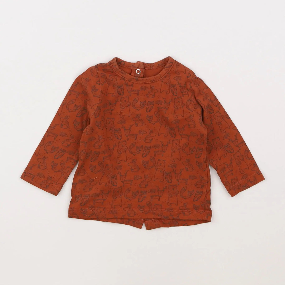 Vertbaudet - tee-shirt marron - 3 mois