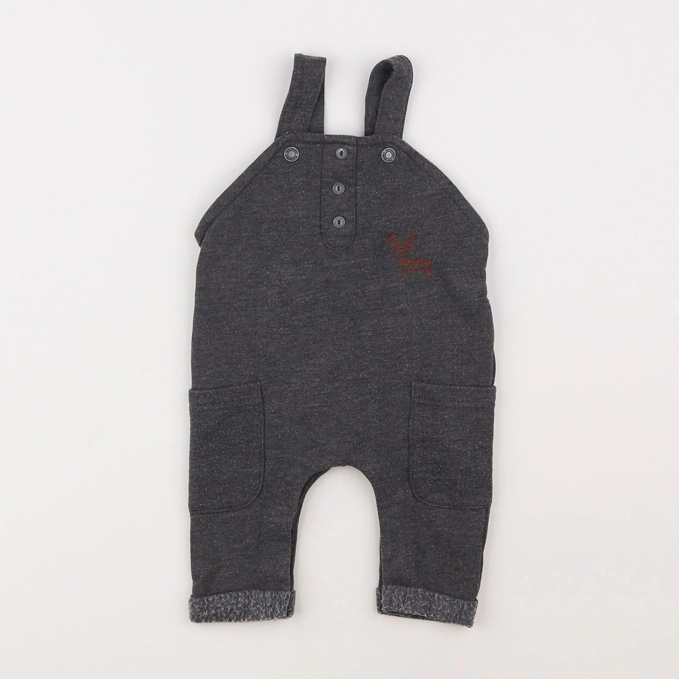 Vertbaudet - salopette gris - 3 mois
