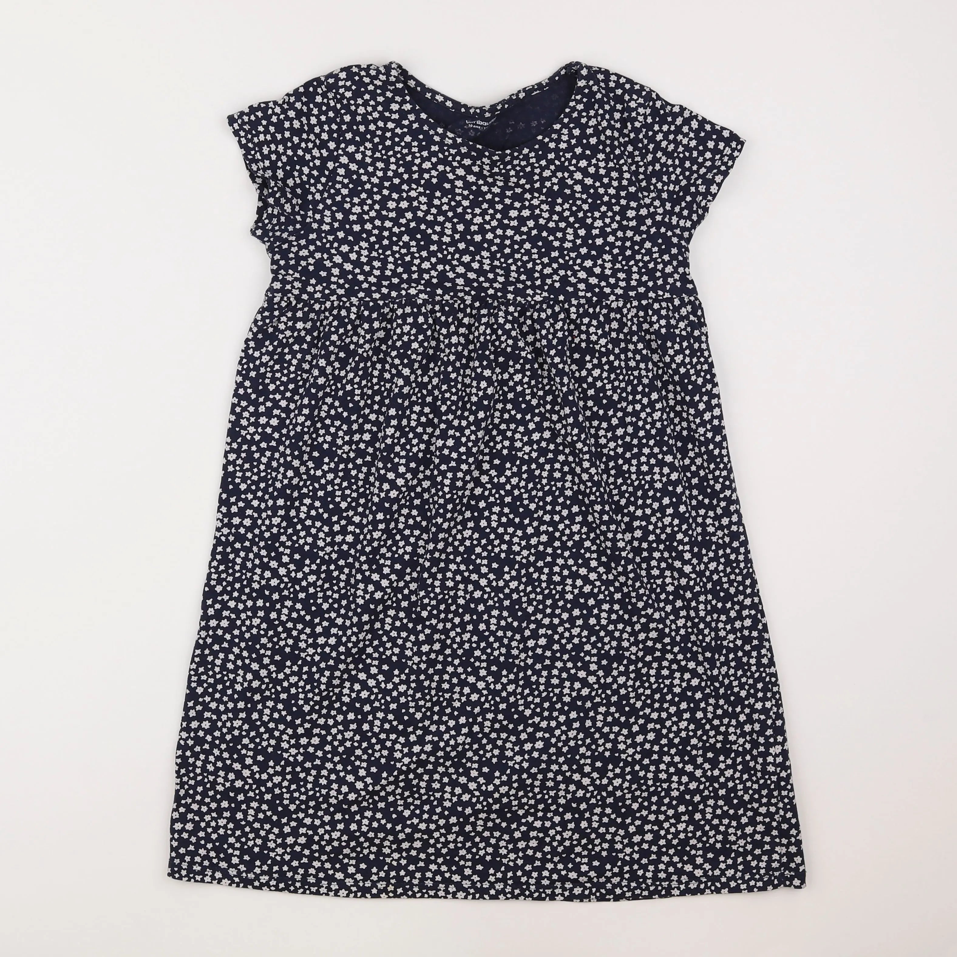 Vertbaudet - robe blanc, bleu - 10 ans