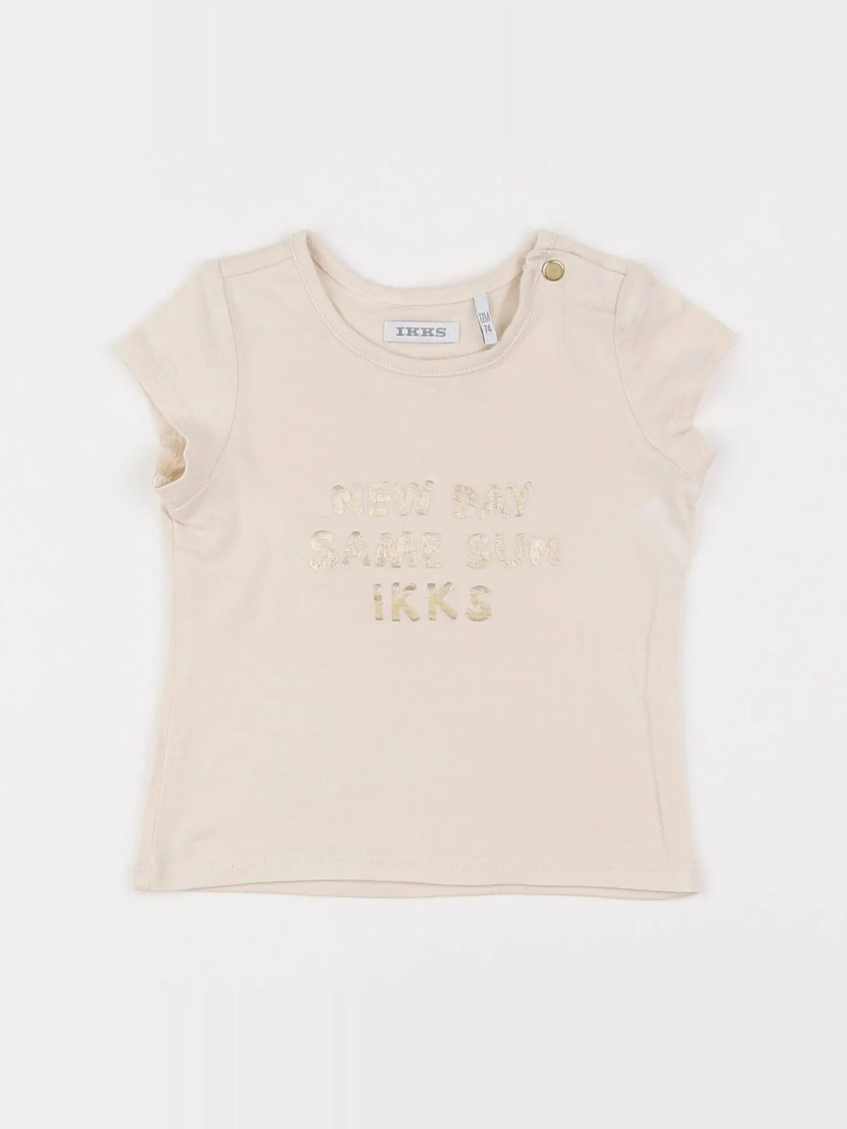 IKKS - tee-shirt beige - 12 mois