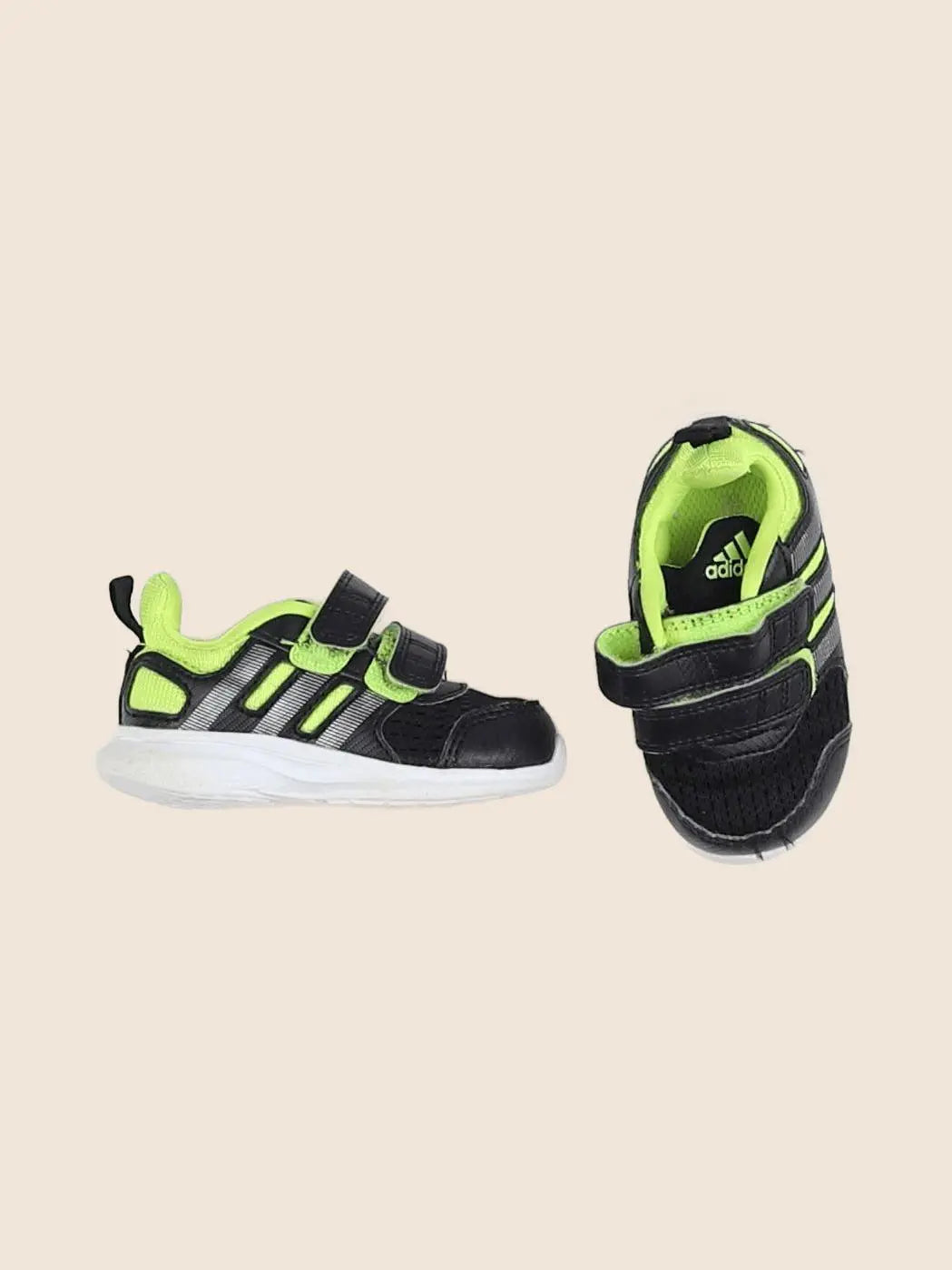 Adidas - tennis à scratch/ lacets vert - pointure 19