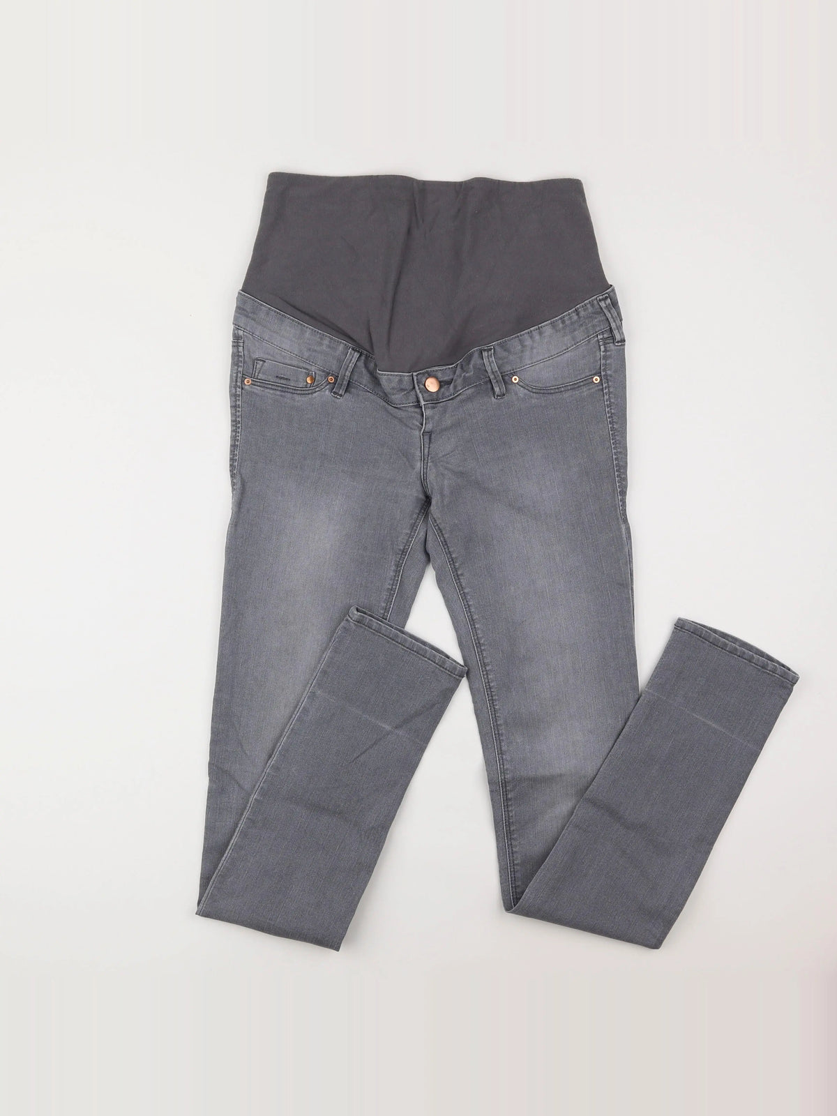 H&M - jean grossesse gris - 36