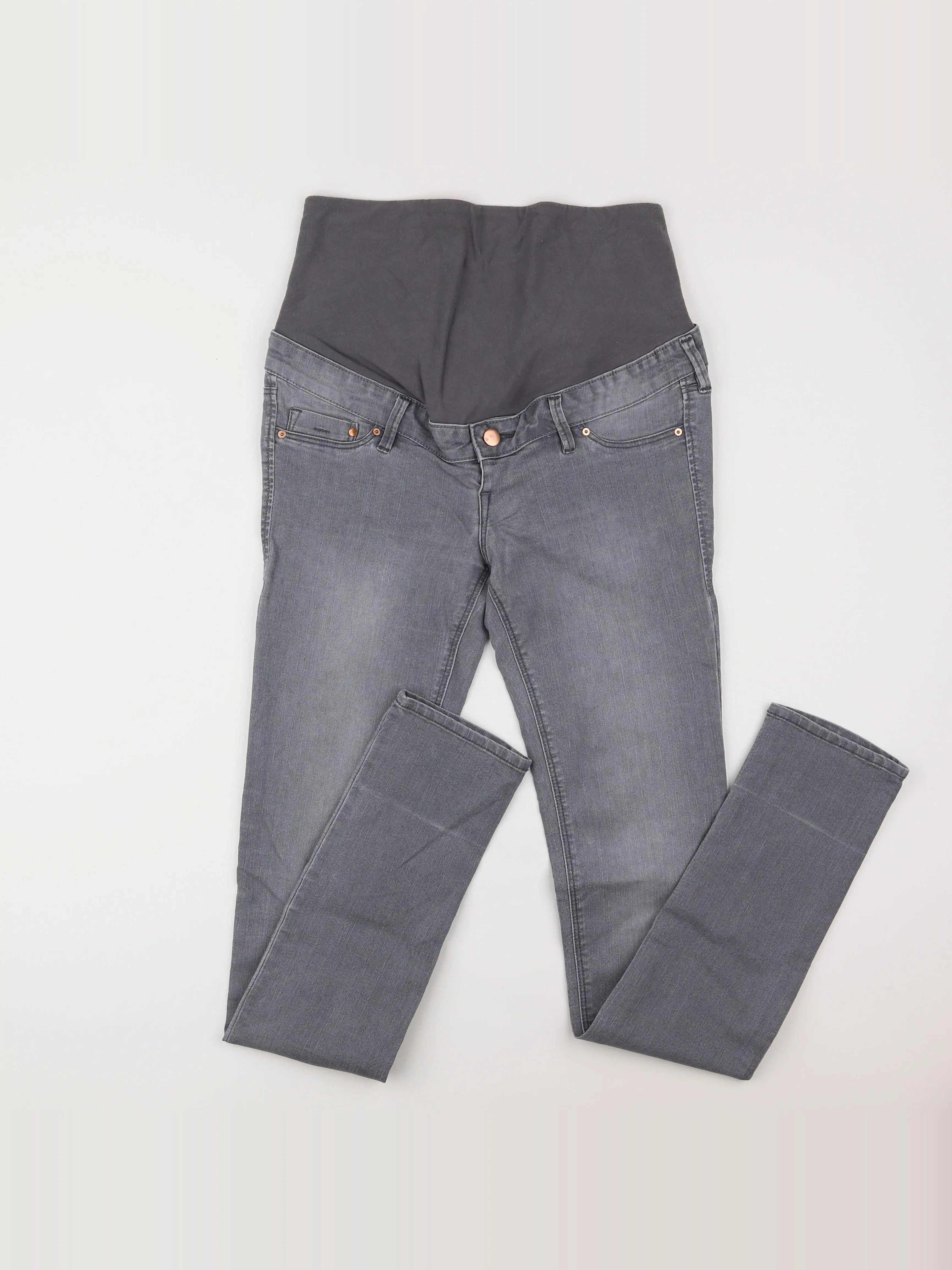 H&M - jean grossesse gris - 36