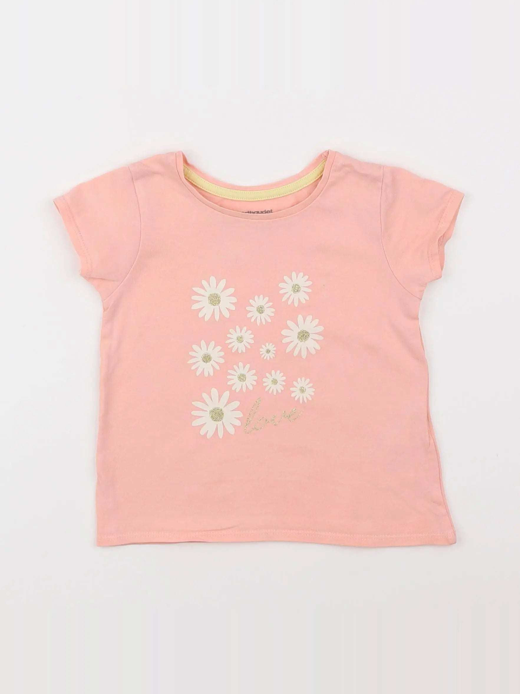 Vertbaudet - tee-shirt rose - 2 ans