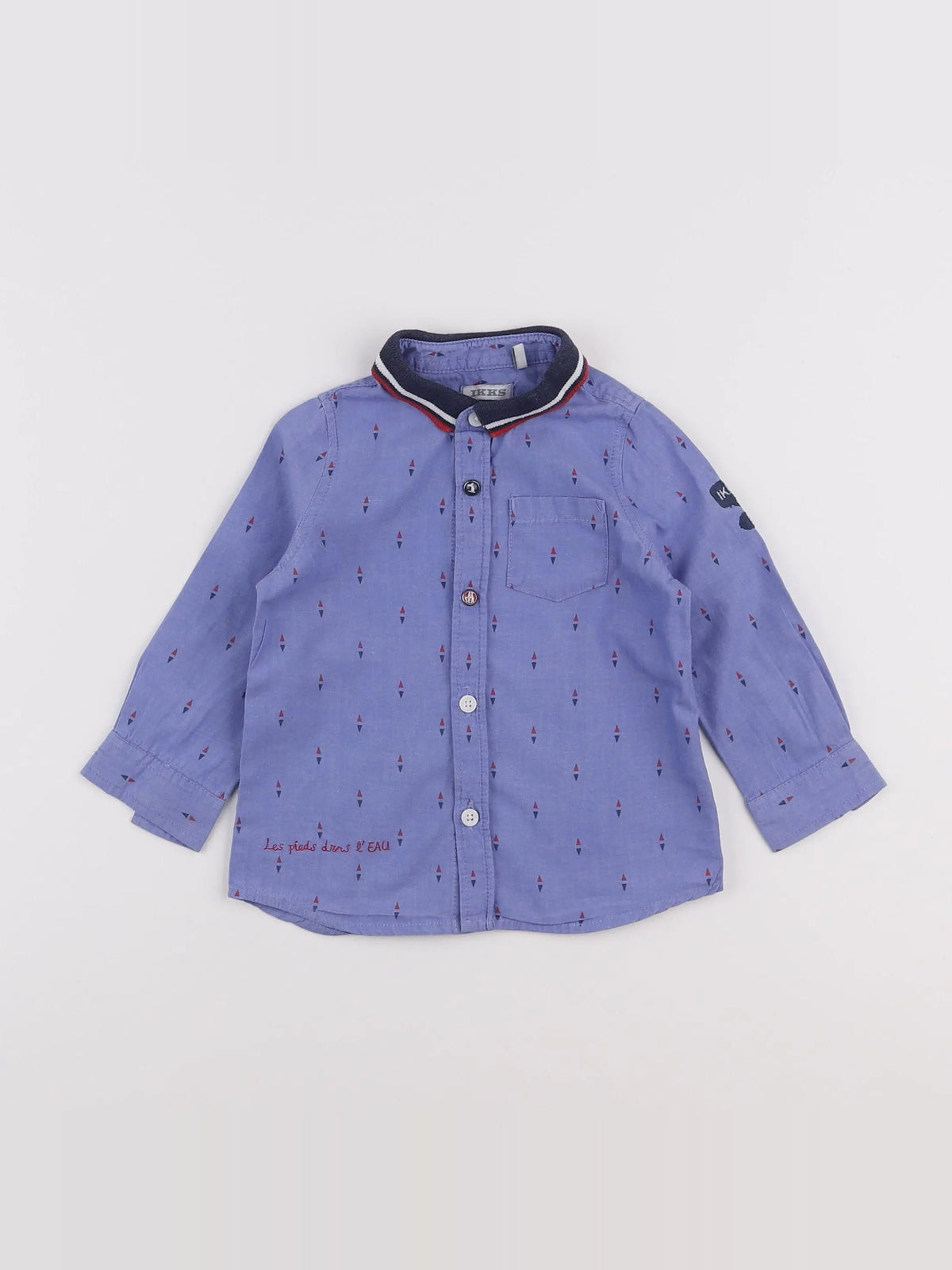 IKKS - chemise bleu - 12 mois