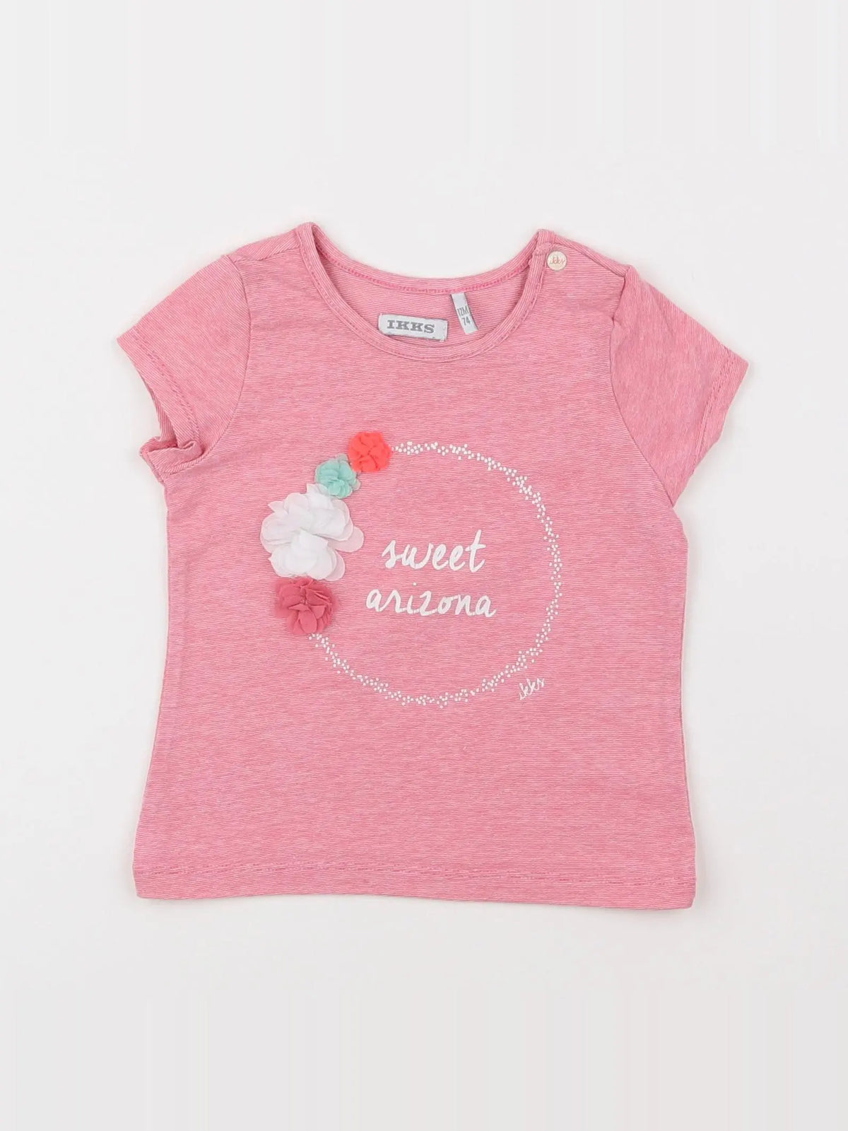 IKKS - tee-shirt rose - 12 mois