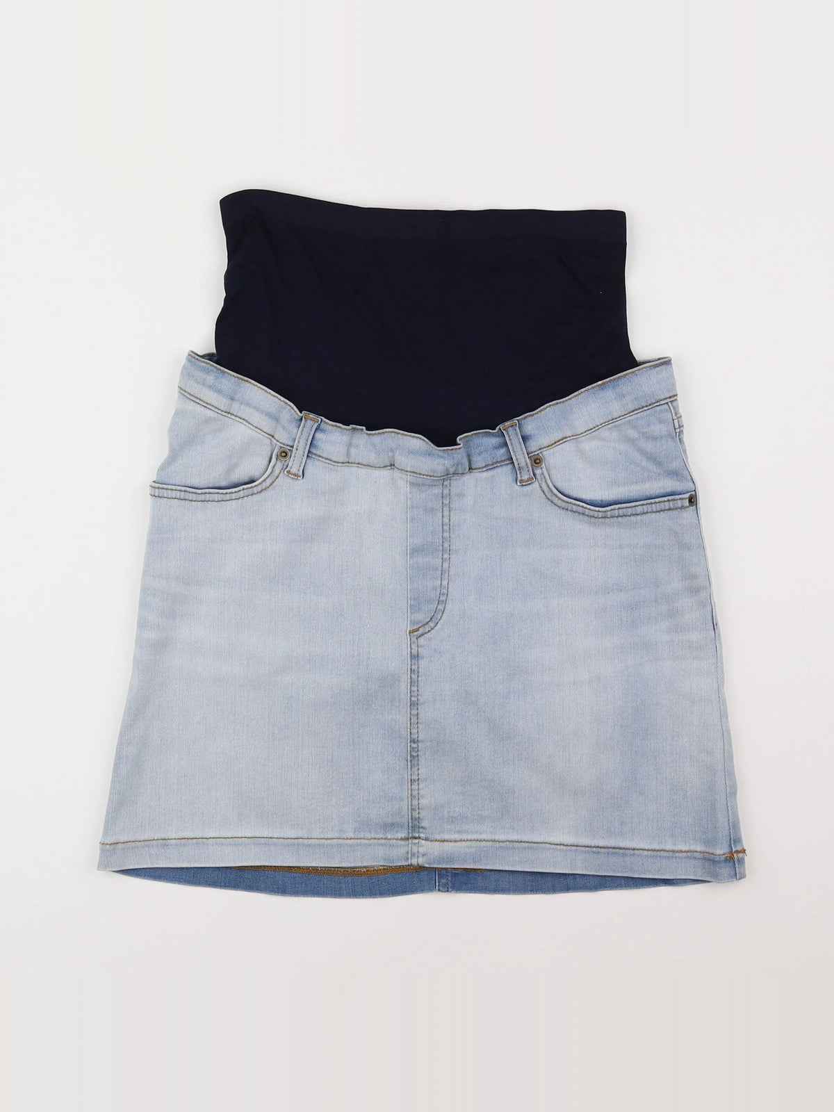 Envie de fraise - jupe grossesse bleu - 36