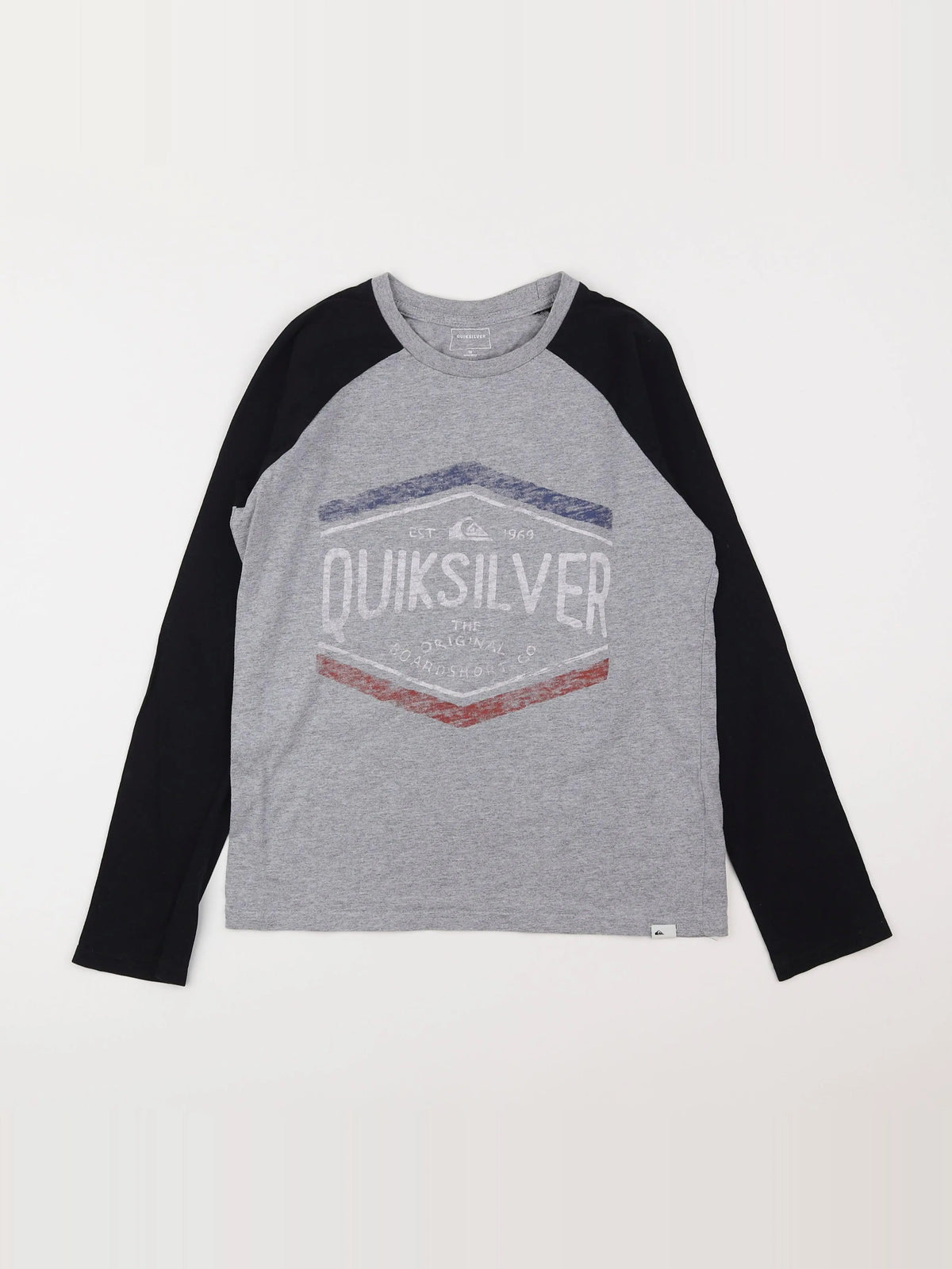 Quiksilver - tee-shirt gris, noir - 10 ans
