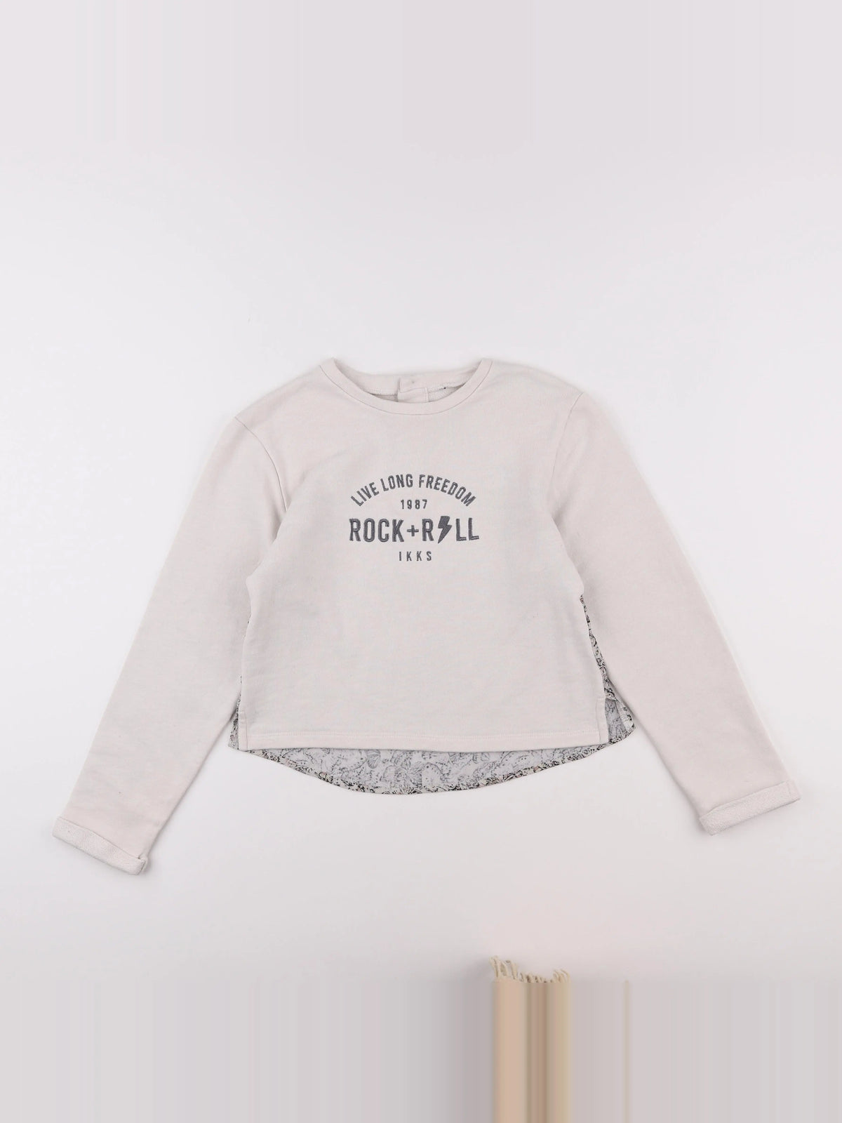 IKKS - sweat beige - 6 ans