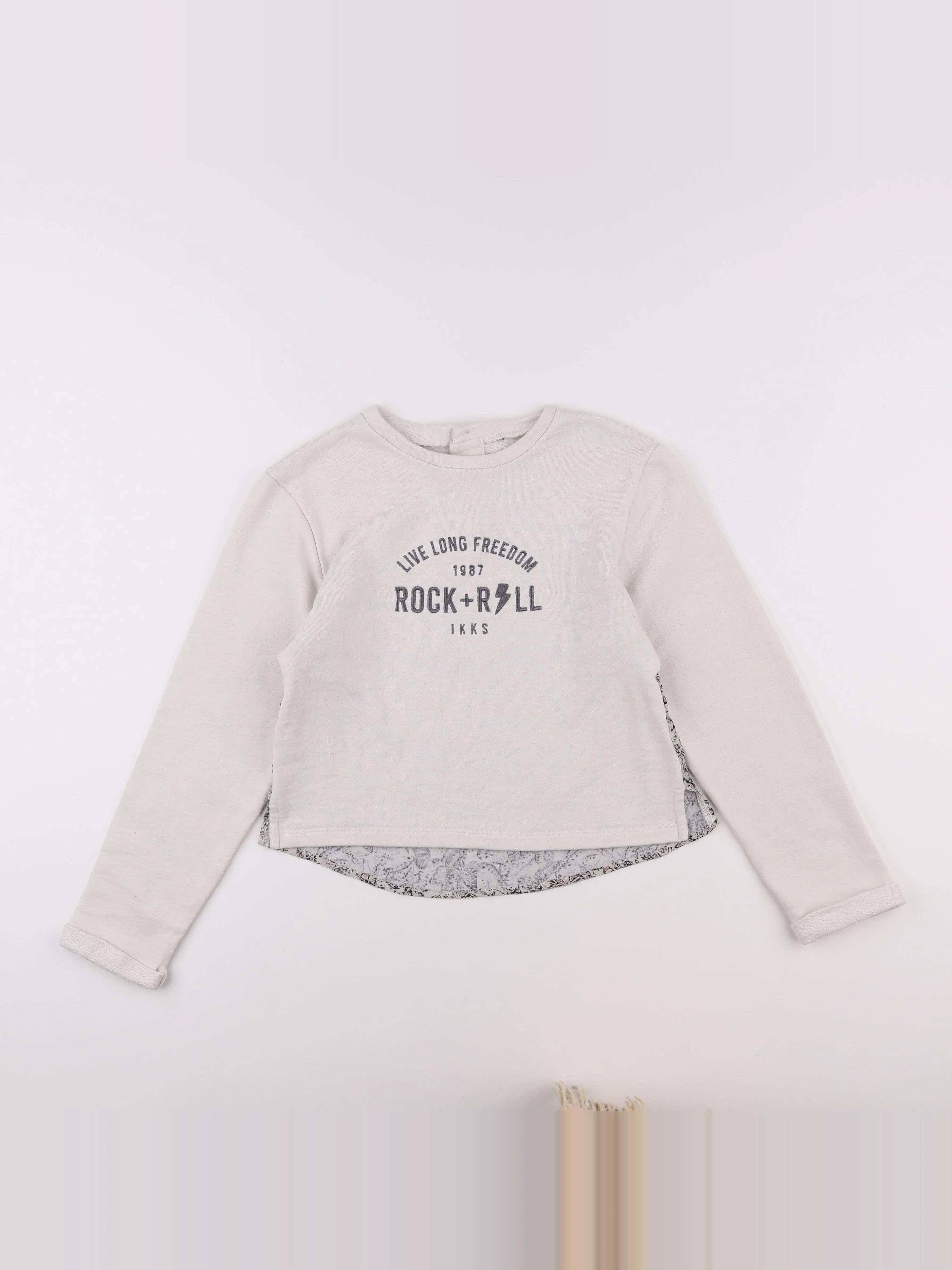 IKKS - sweat beige - 6 ans