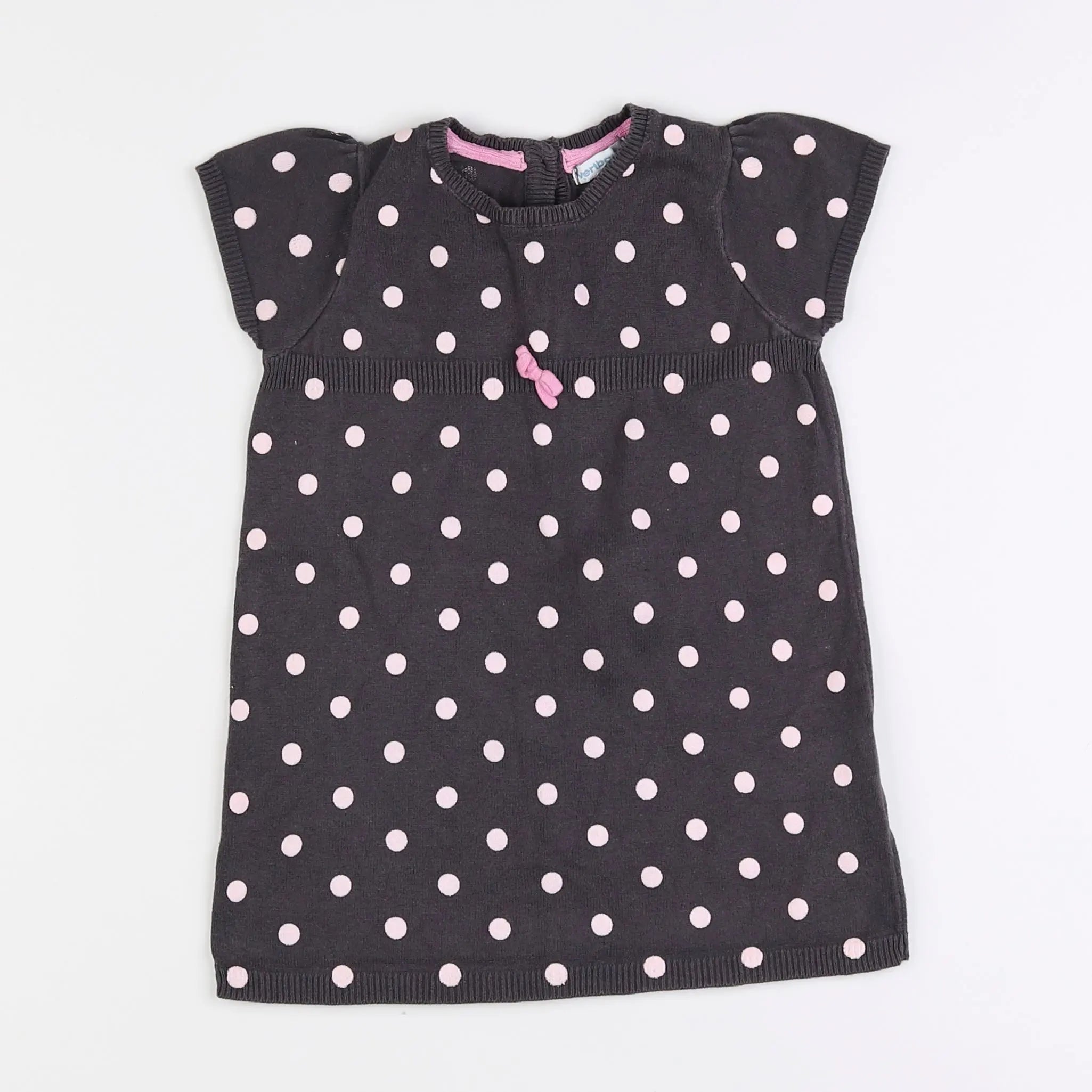 Vertbaudet - robe marron - 12 mois