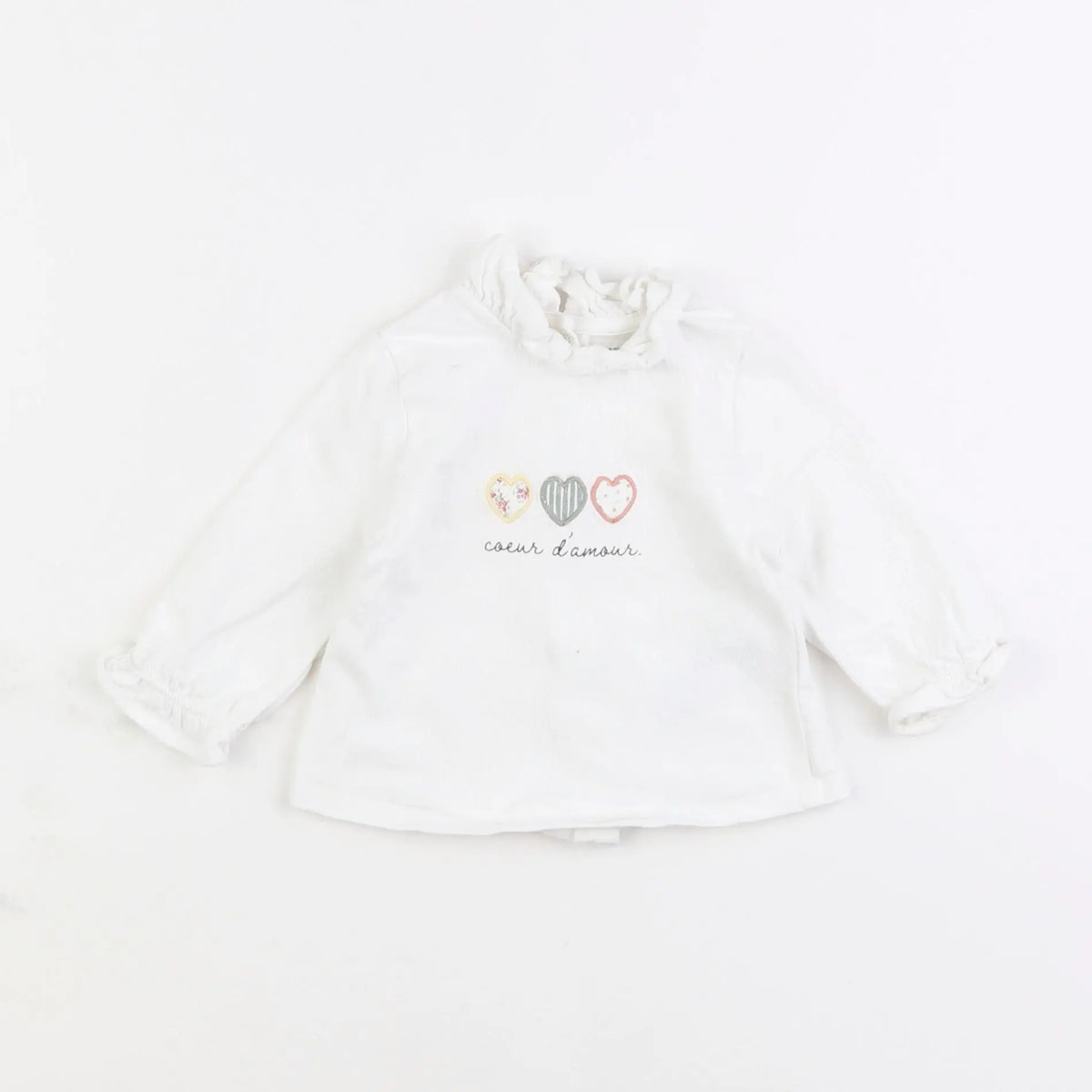Vertbaudet - tee-shirt blanc - 6 mois