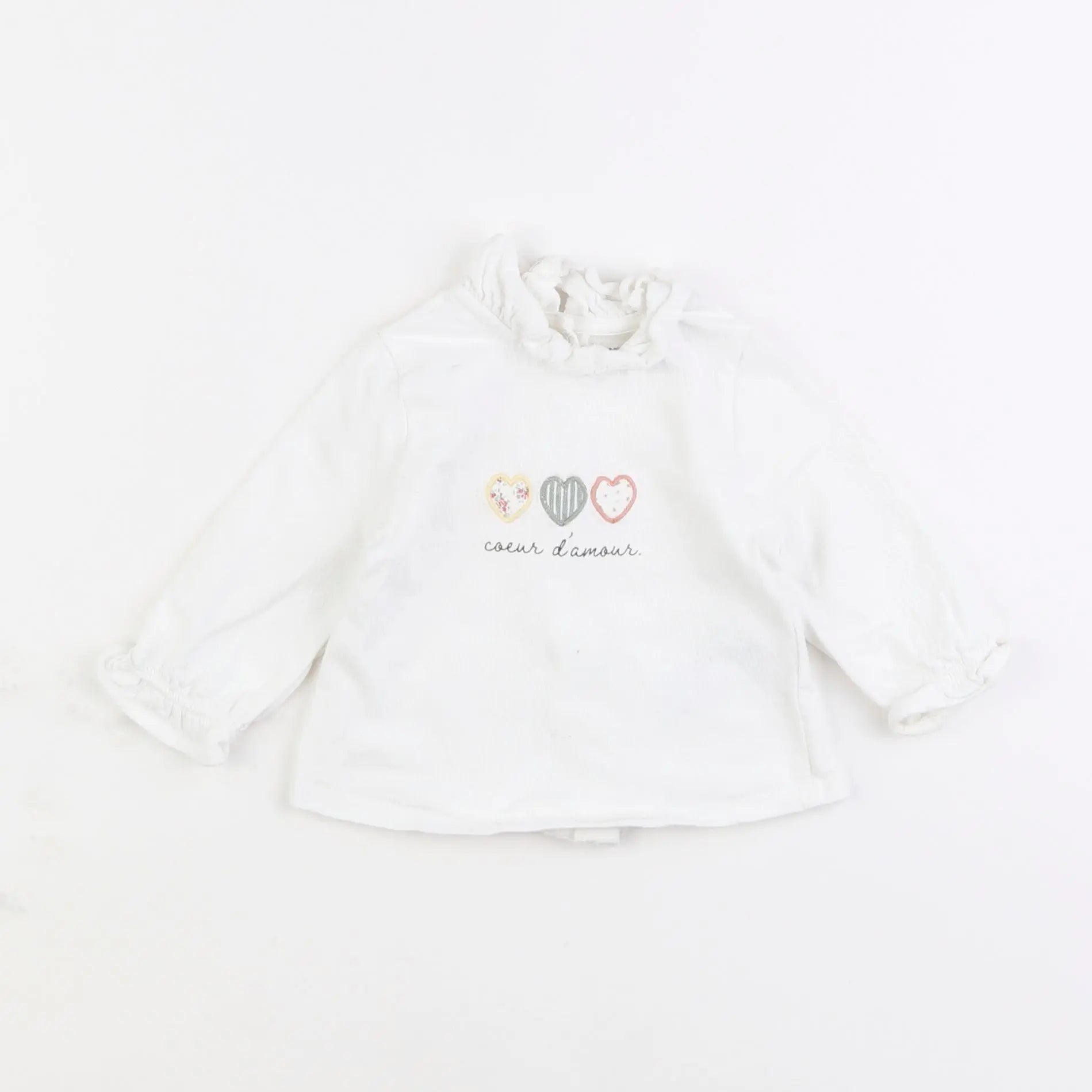 Vertbaudet - tee-shirt blanc - 6 mois