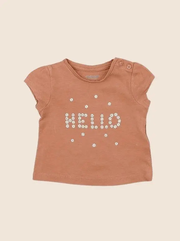 Vertbaudet - tee-shirt marron - 3 mois