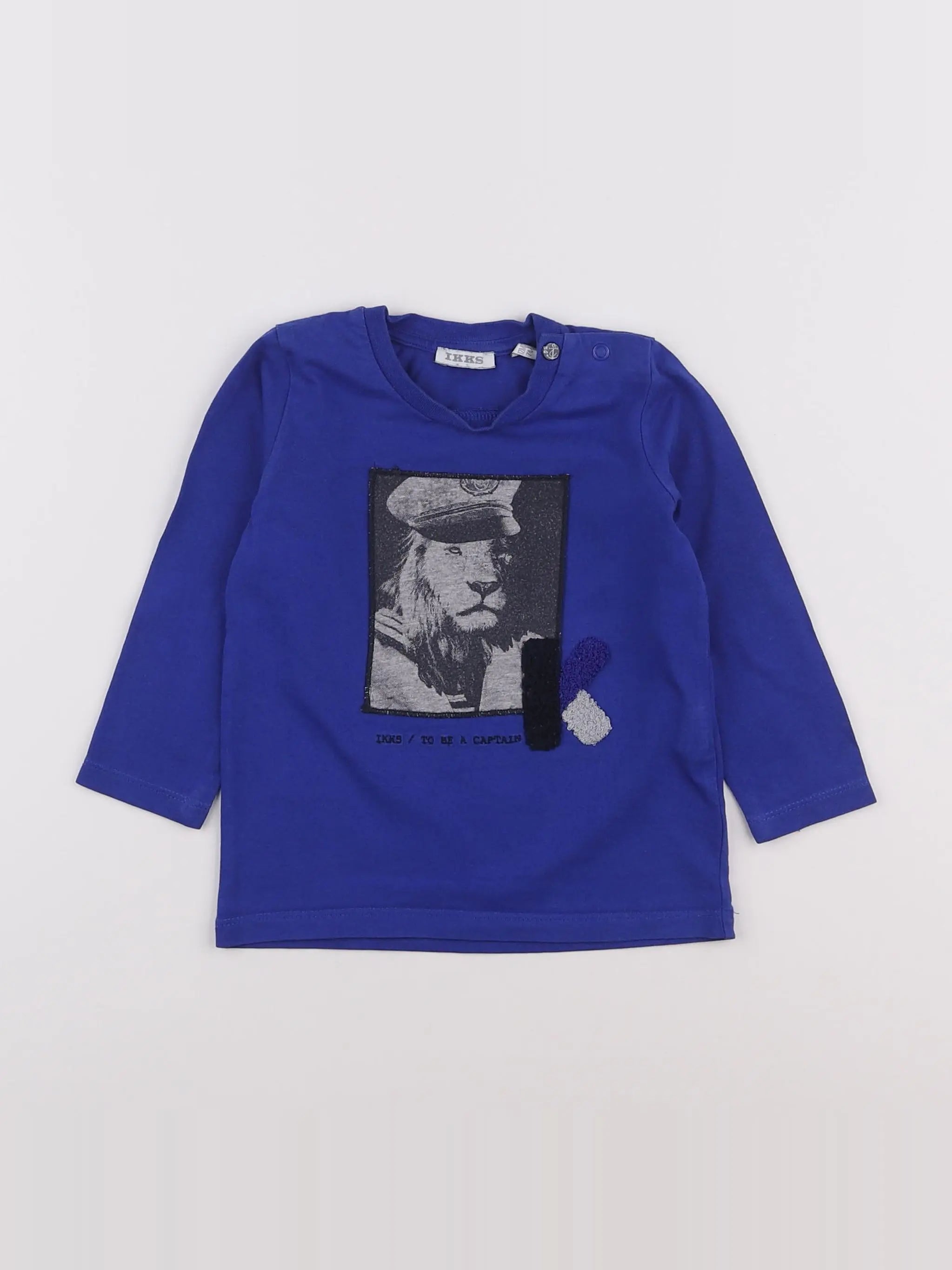 IKKS - tee-shirt bleu - 12 mois