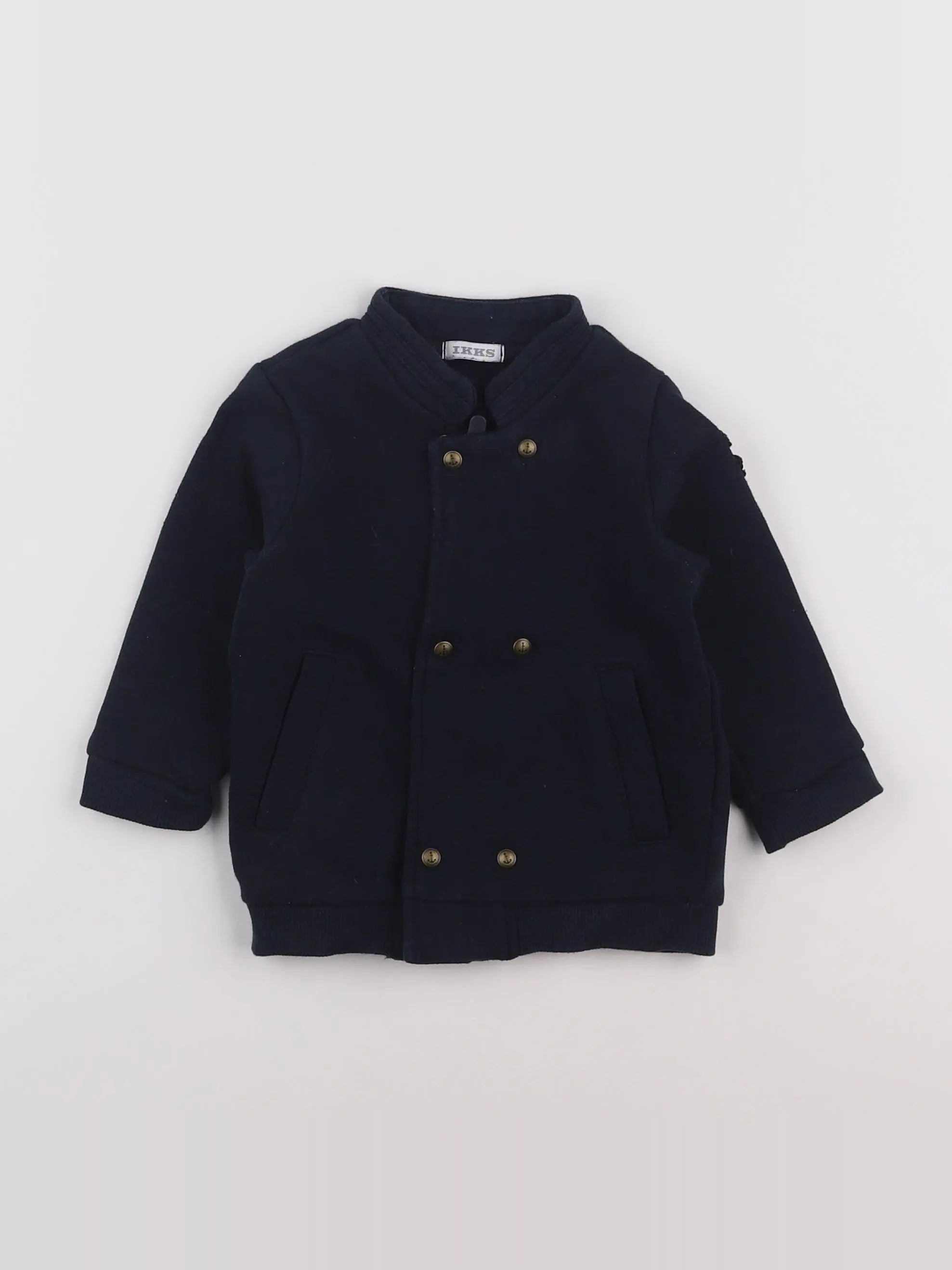 IKKS - veste doublé bleu - 12 mois